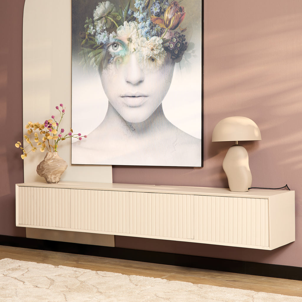 Schwebendes TV-Möbel Madison Sand | 200 cm