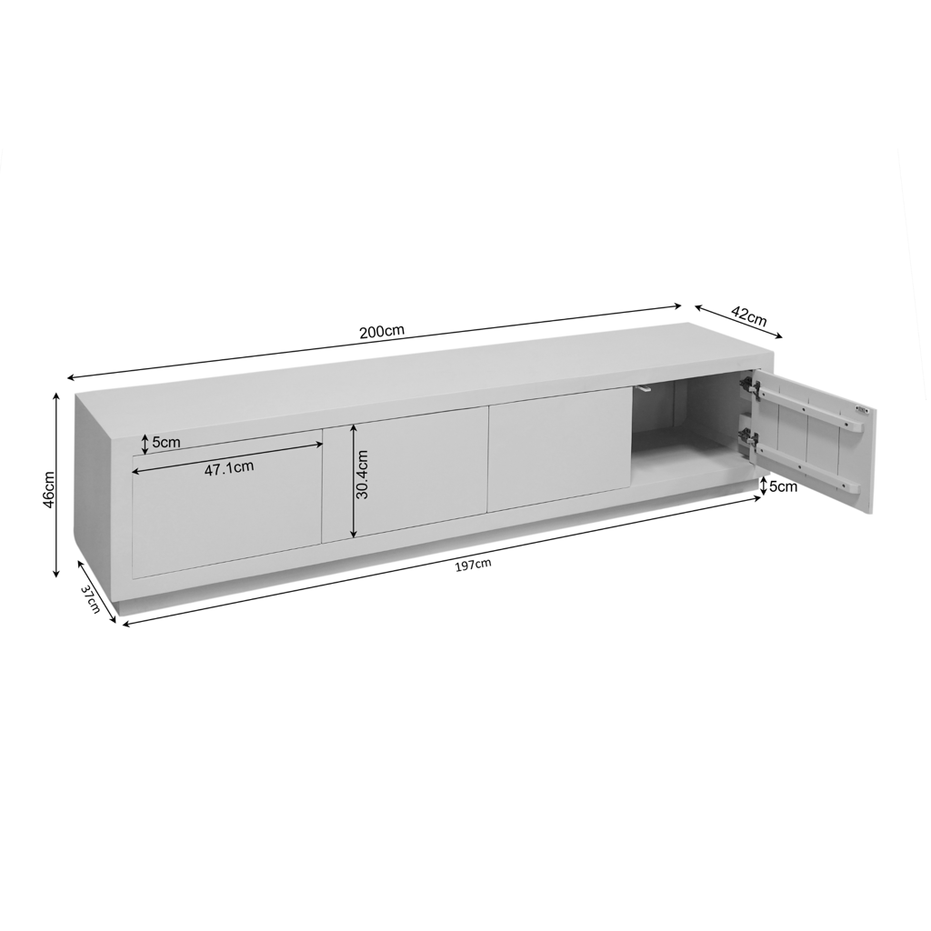 TV-Schrank Brüssel Braun | 200 cm