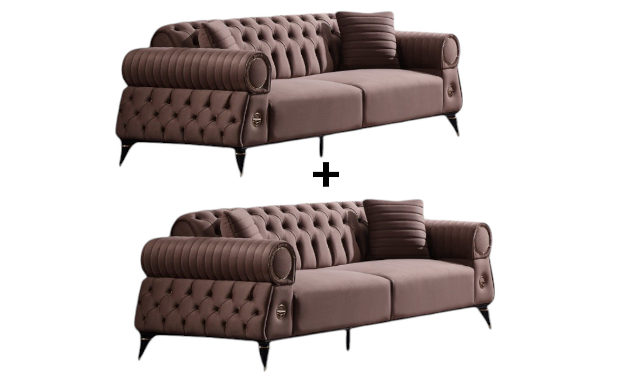 BERLA Sofa Handarbeit Massivholz Hochwertiger Stoff