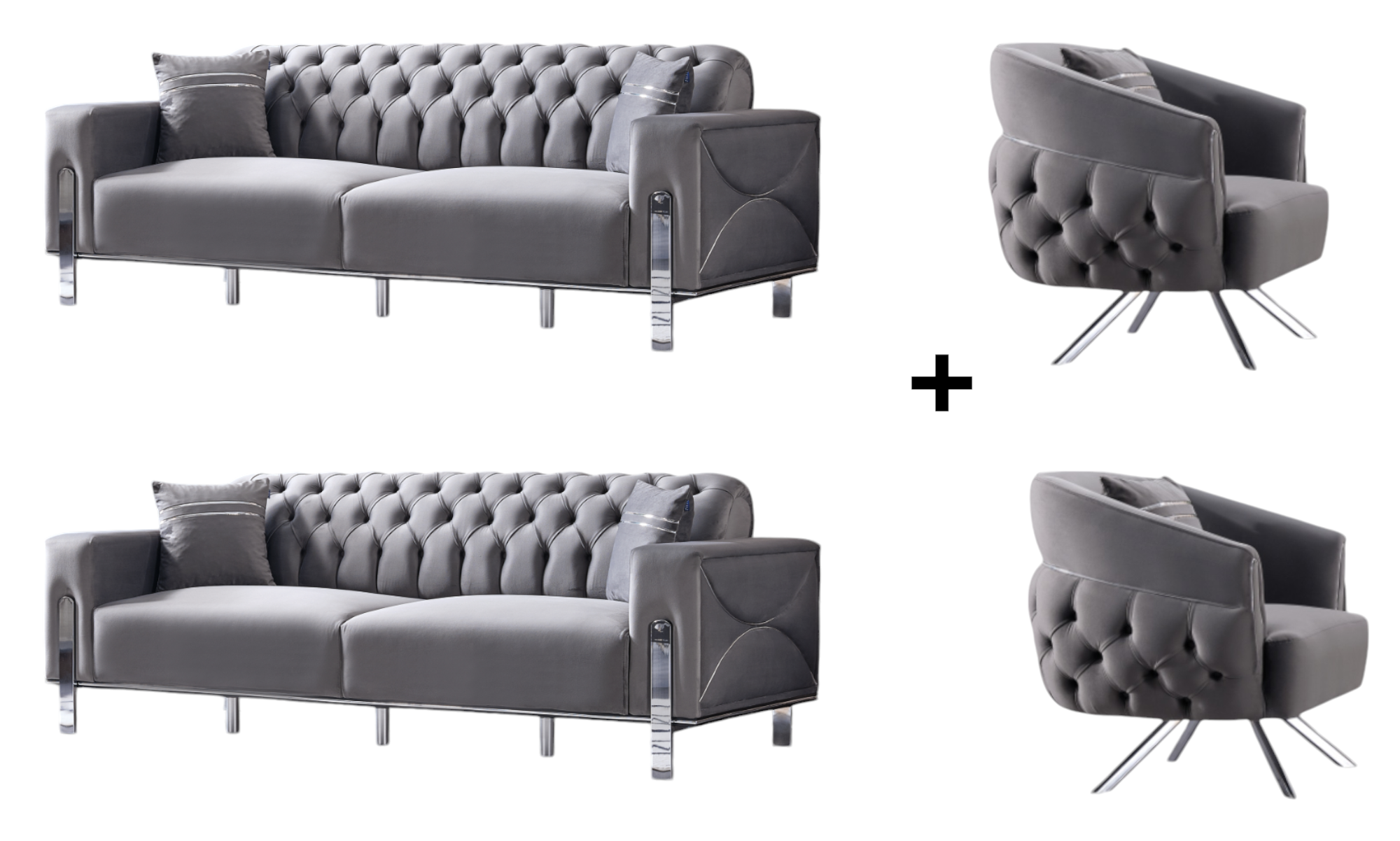 Carla Sofa Handarbeit Massivholz Hochwertiger Stoff