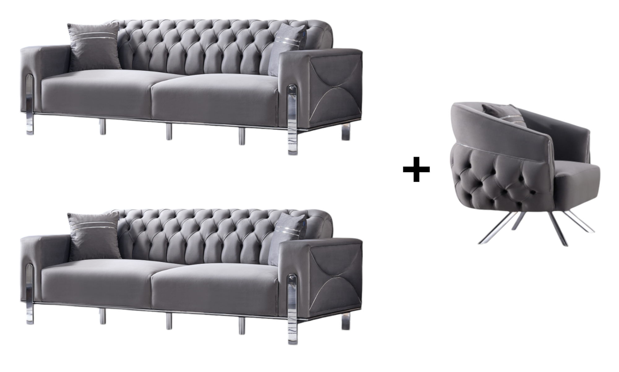 Carla Sofa Handarbeit Massivholz Hochwertiger Stoff