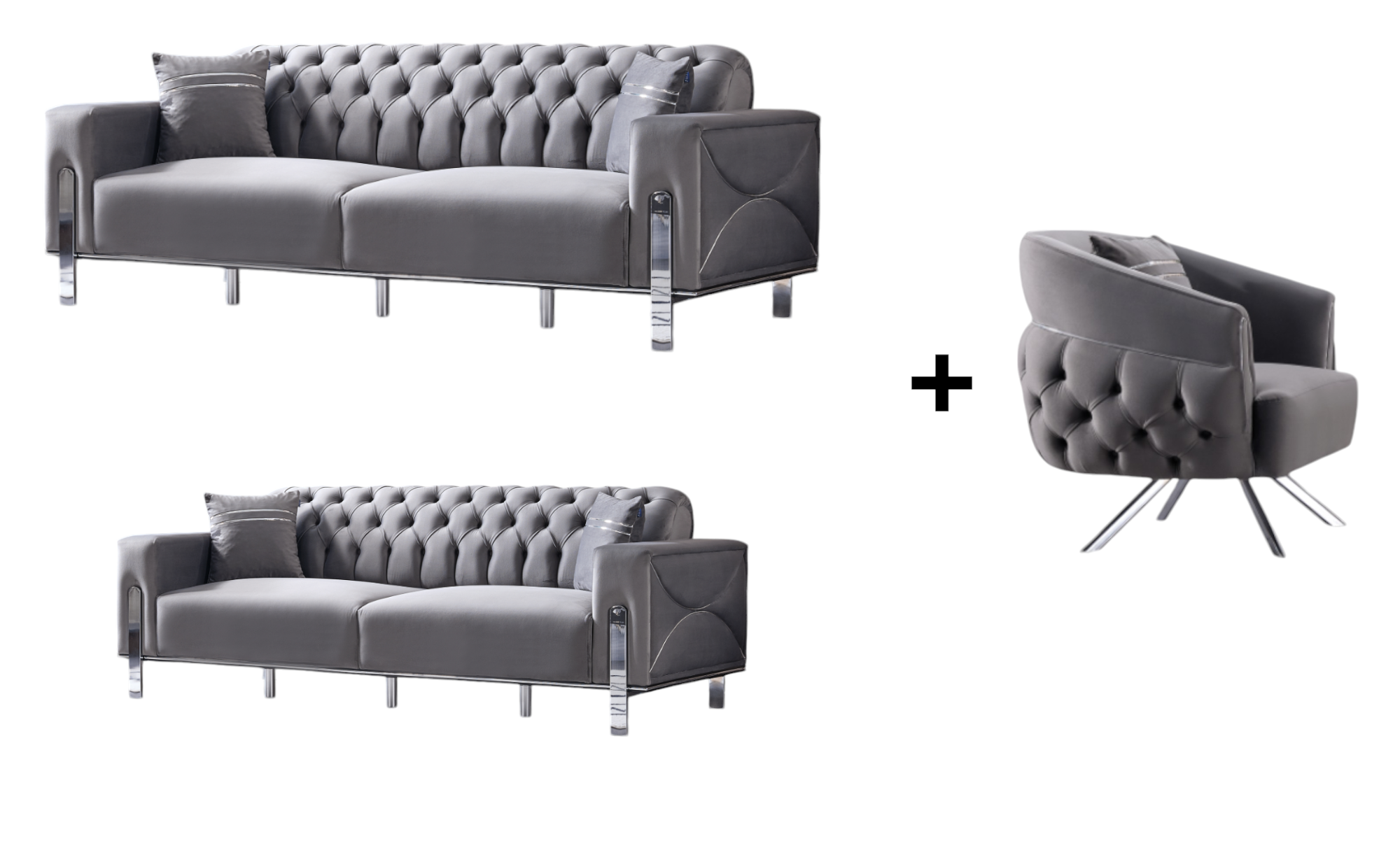 Carla Sofa Handarbeit Massivholz Hochwertiger Stoff