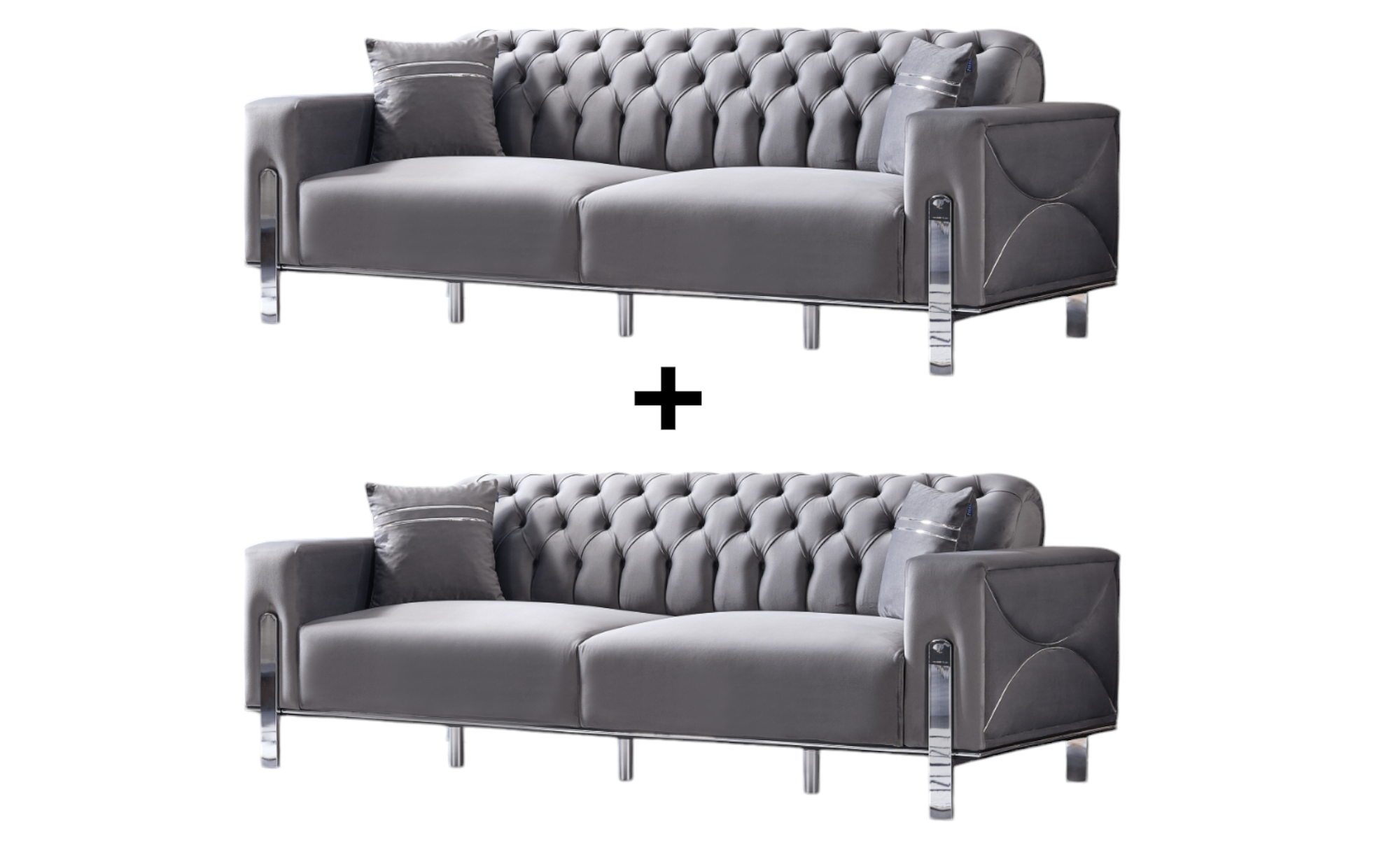 Carla Sofa Handarbeit Massivholz Hochwertiger Stoff