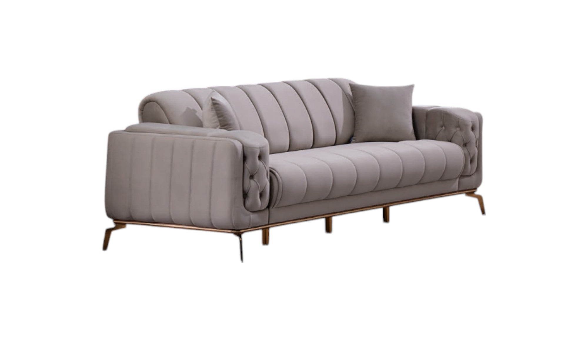 Madrilo Sofa Handarbeit Massivholz Hochwertiger Stoff