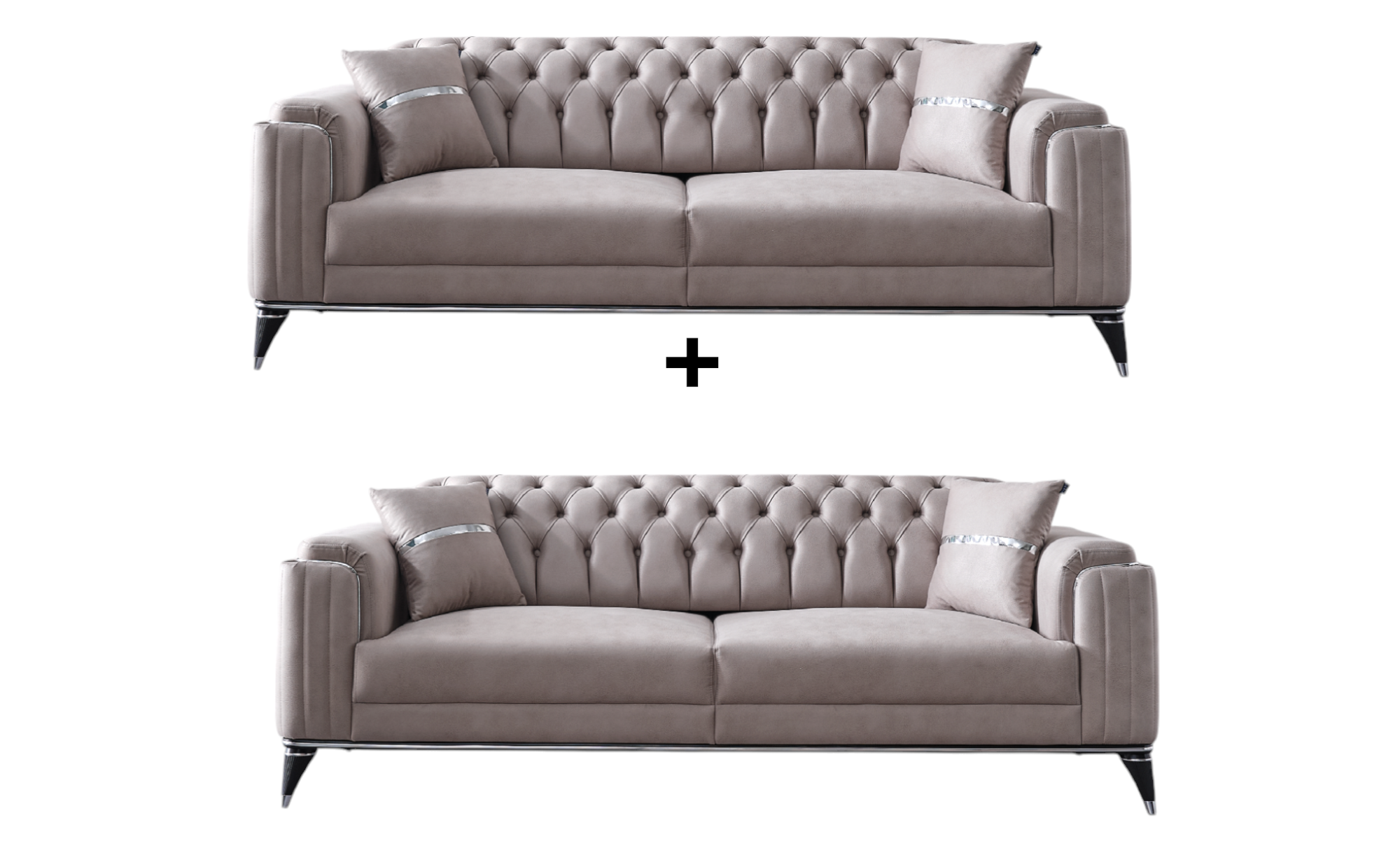 SOZA Sofa Handarbeit Massivholz Hochwertiger Stoff