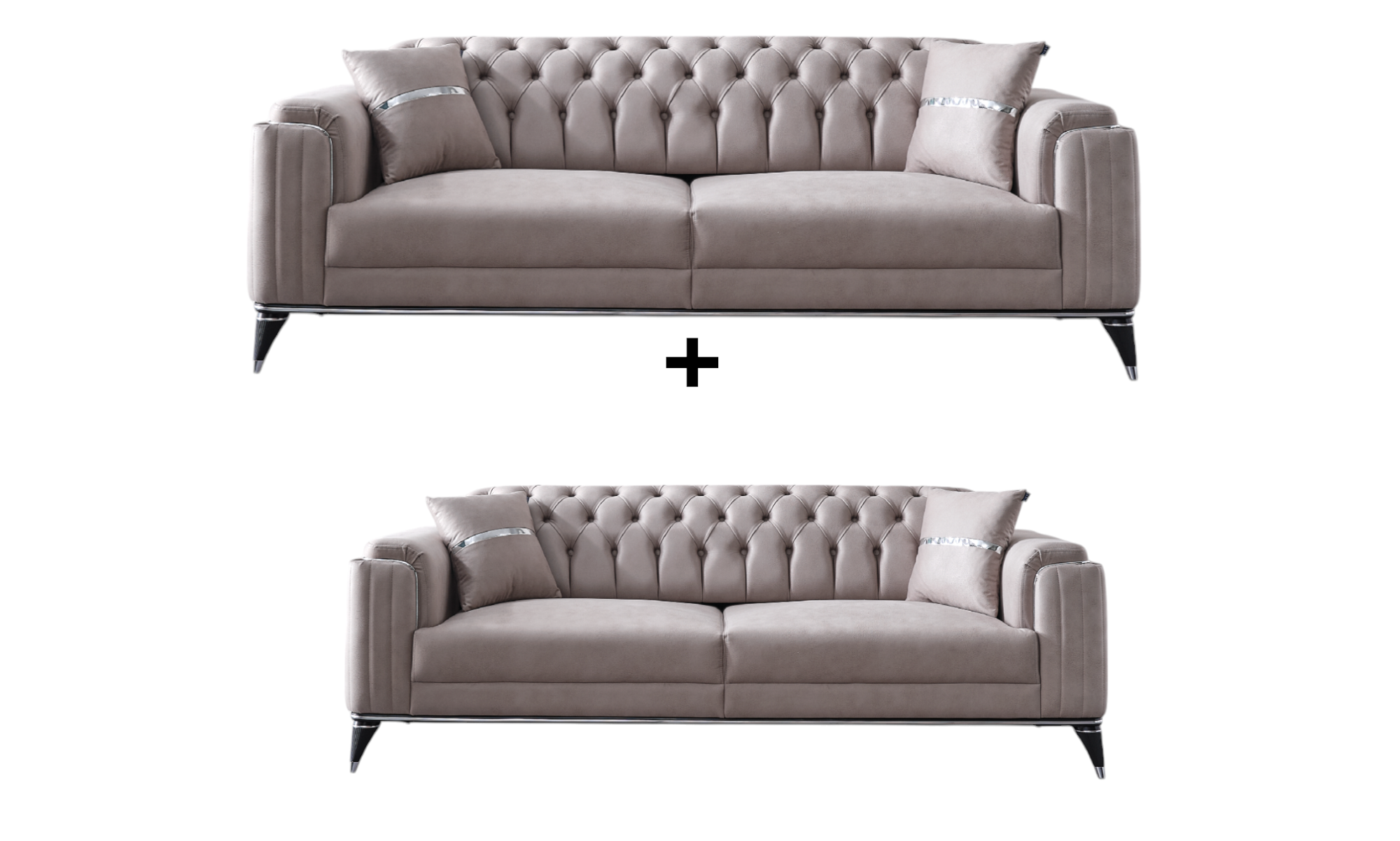 SOZA Sofa Handarbeit Massivholz Hochwertiger Stoff