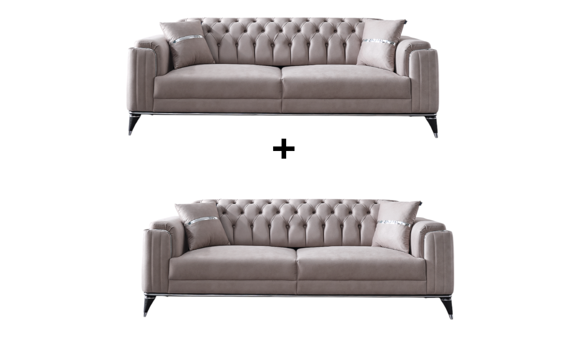 SOZA Sofa Handarbeit Massivholz Hochwertiger Stoff