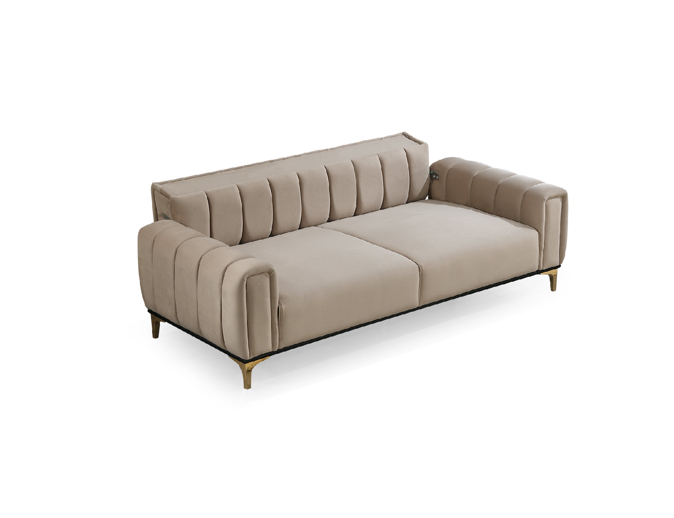 Barcelona Sofa Handarbeit Massivholz Hochwertiger Stoff