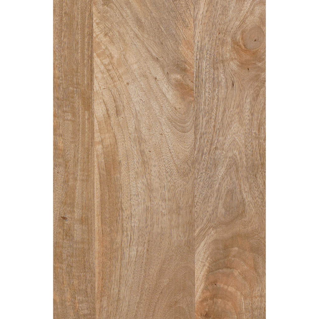 Kommode Rois Mango Natur 50x40x120 cm – moderner Schrank mit 5 Schubladen & Metallgestell