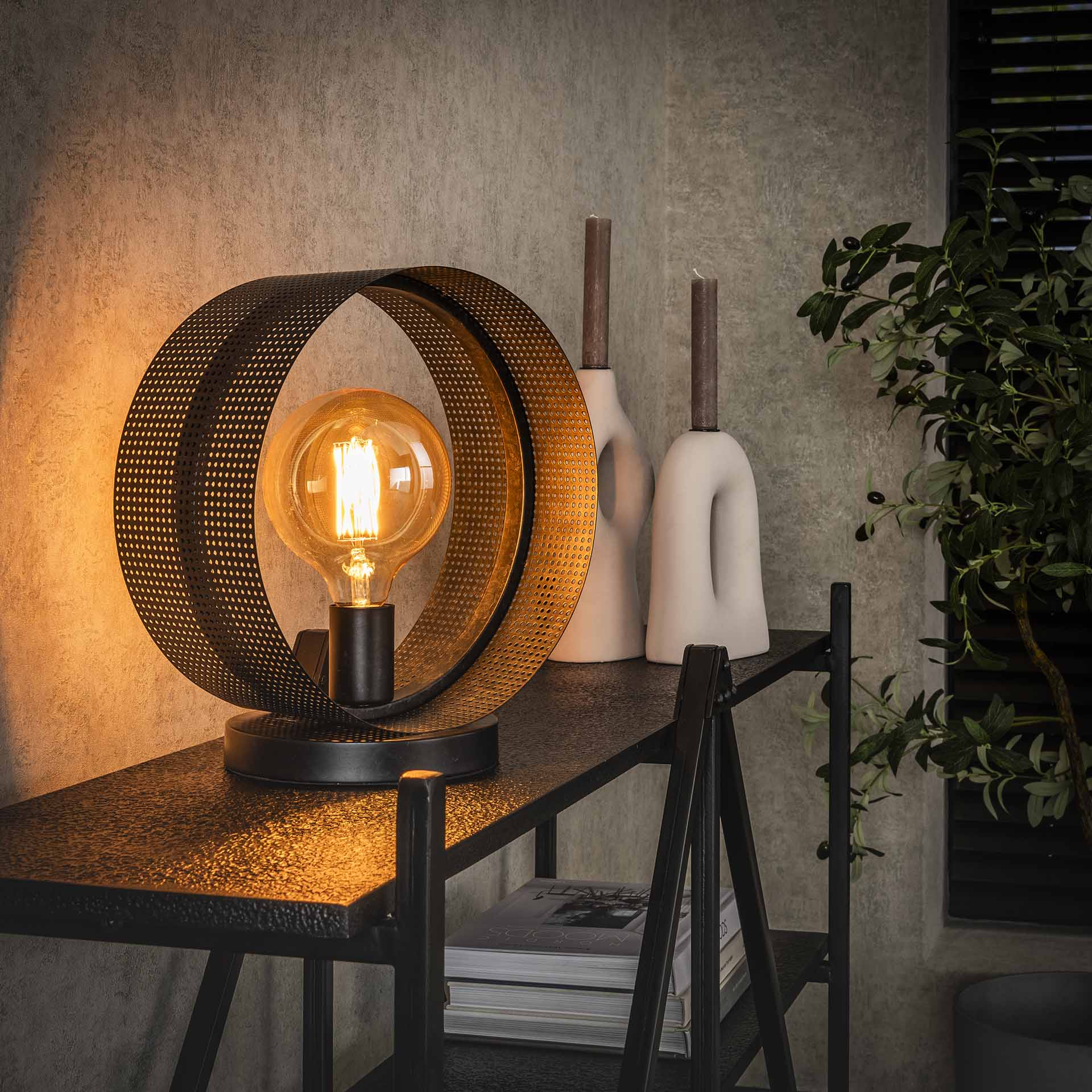Tischleuchte – Fiora Stone – Charcoal