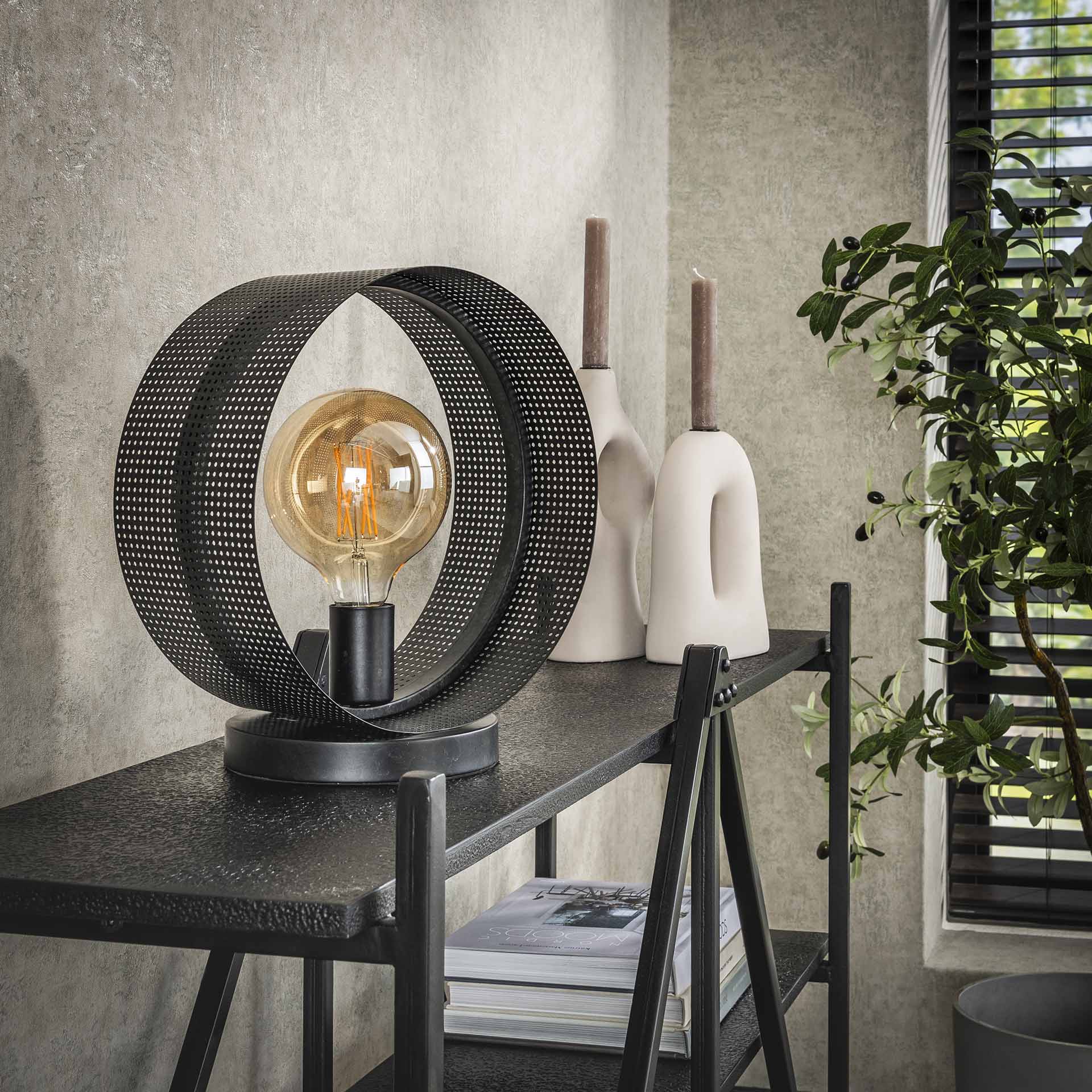 Tischleuchte – Fiora Stone – Charcoal
