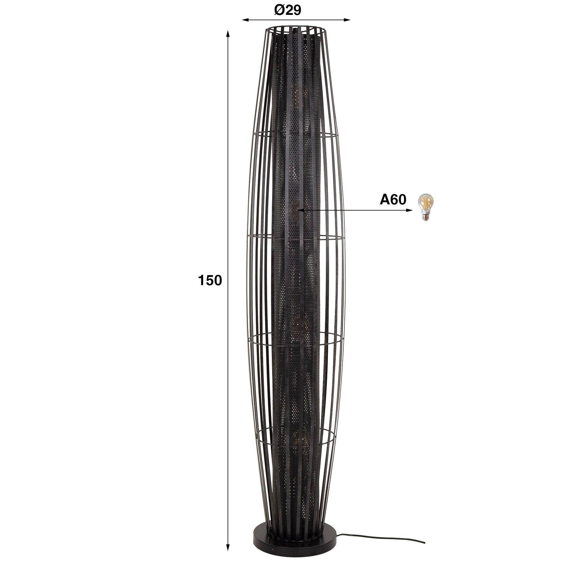 Stehleuchte – Vesta Hue – Charcoal
