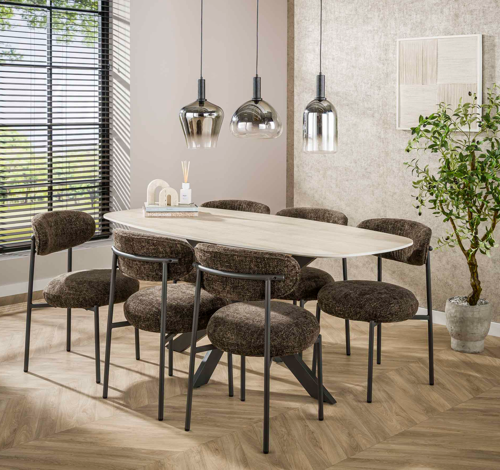 Pendelleuchte Lumea – 3-flammig, höhenverstellbar bis 150 cm, Glas mit Chromverlauf