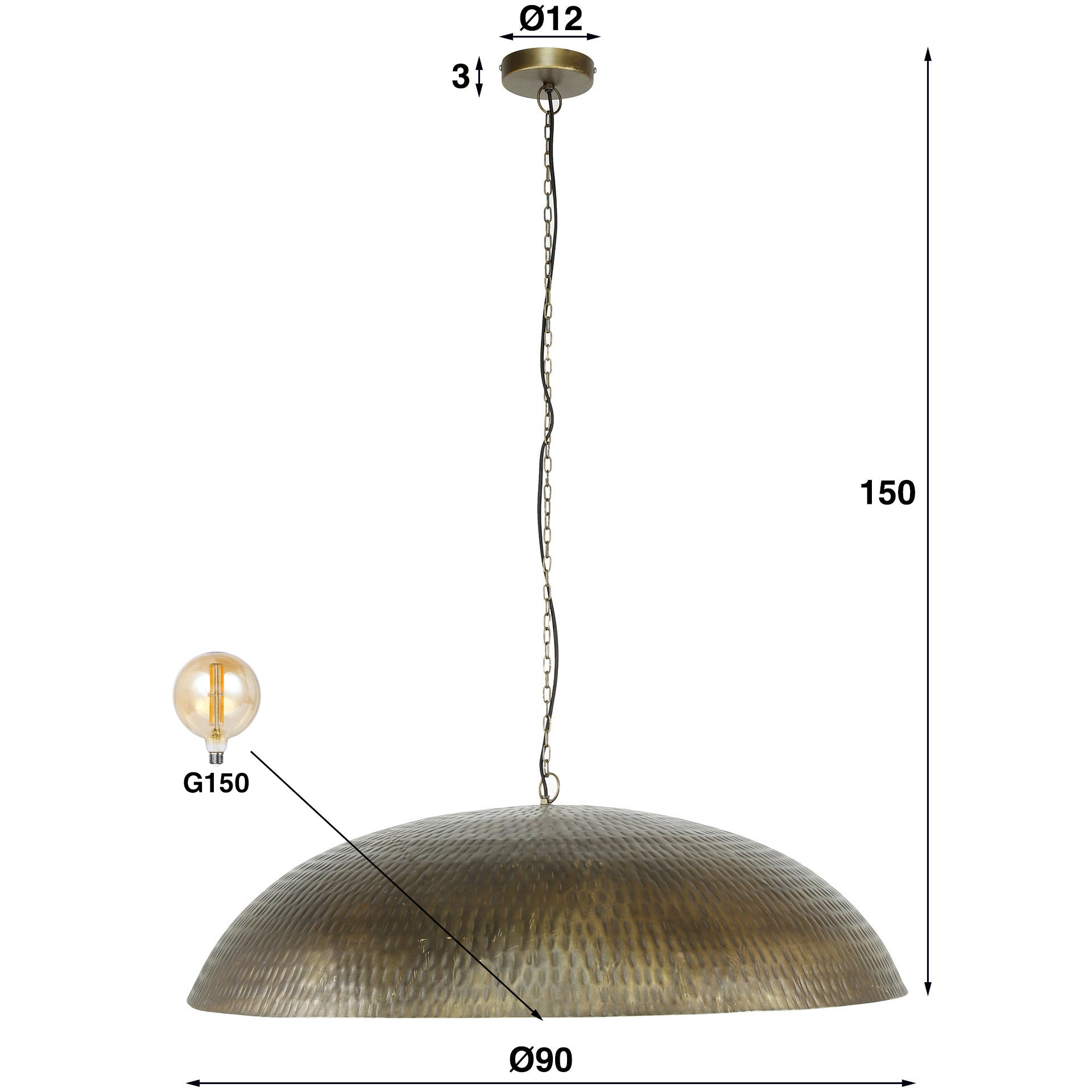 Hängeleuchte – Aurora Aura – Antike bronze