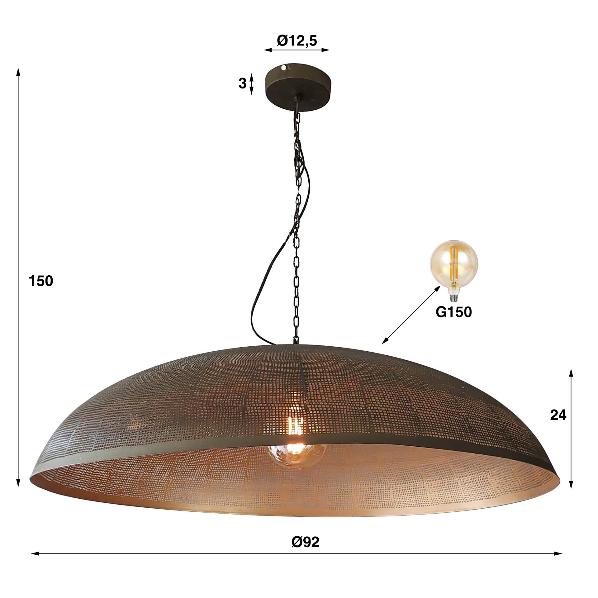 Hängeleuchte – Nexa Prime – Antike bronze