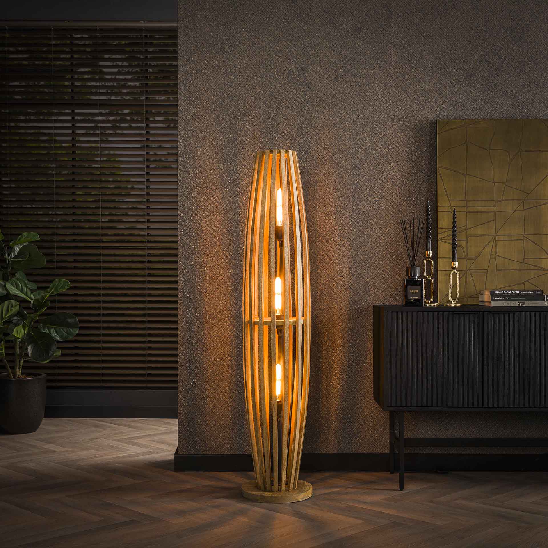 Stehleuchte – Natura Home – Massivholz Mango natur