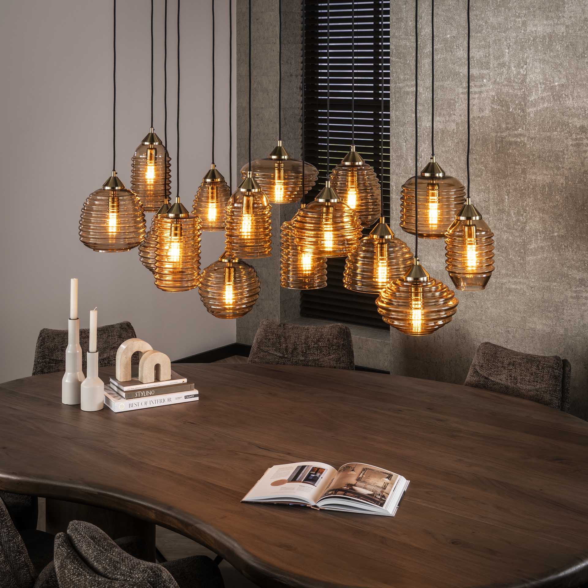 Hängeleuchte – Vivo Hue – Glas – Amber color glas