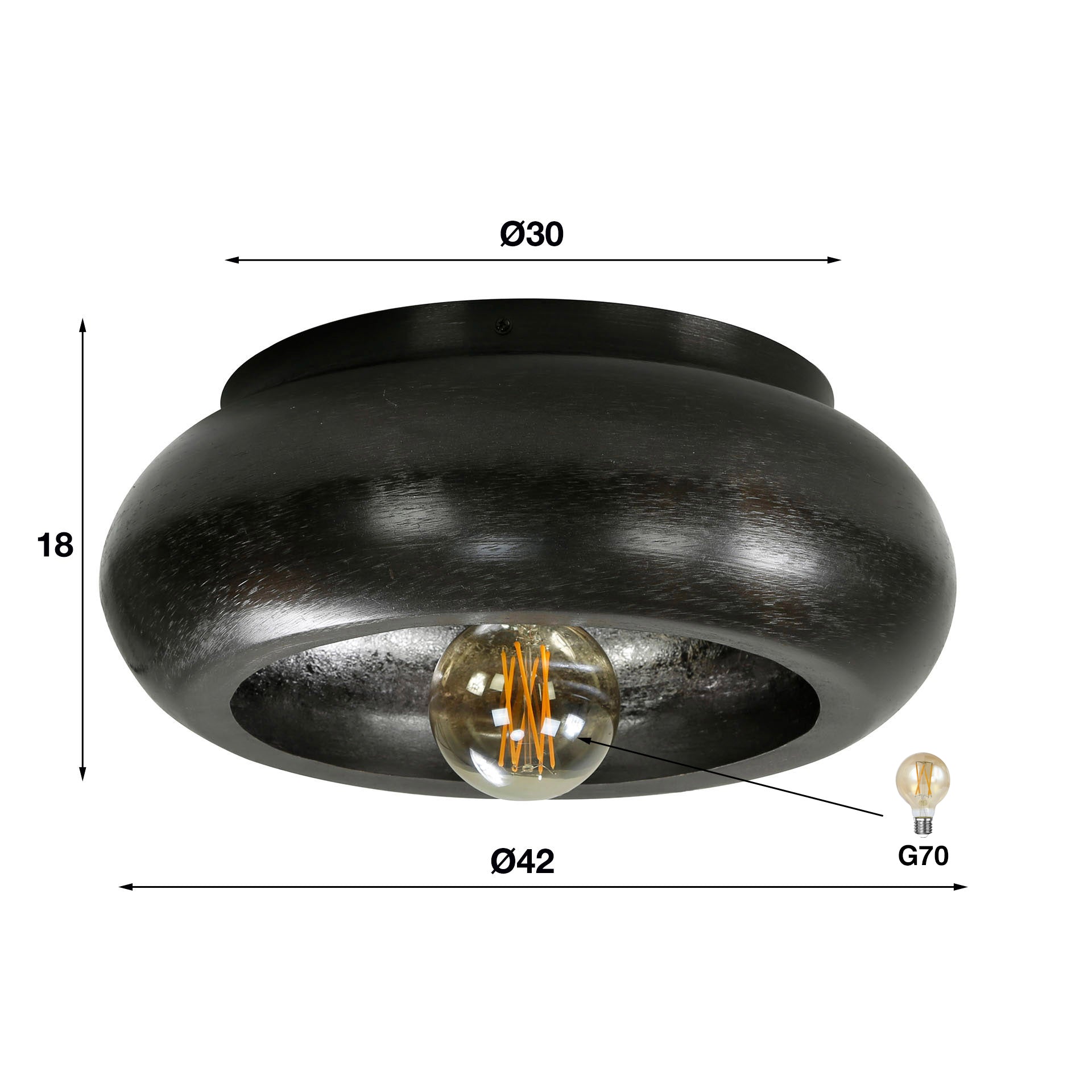 Hängeleuchte – Forma Studio – Schwarz Nickel