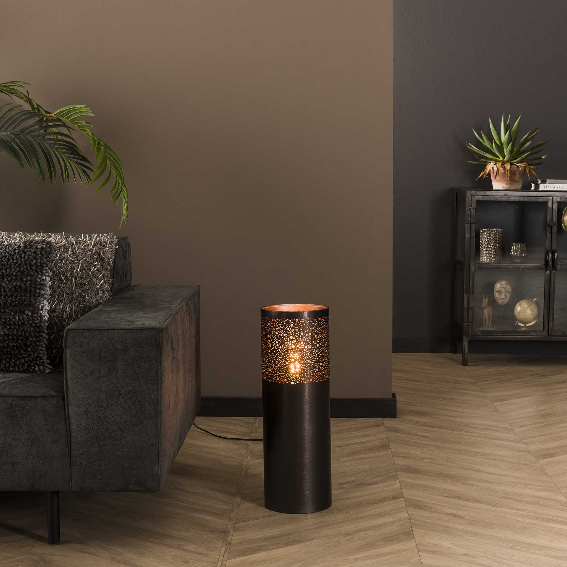 Stehleuchte – Avento Halo – Schwarz Nickel