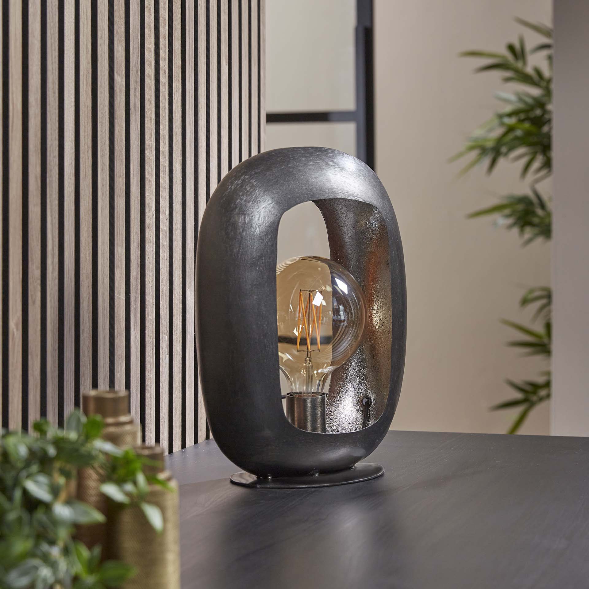 Tischleuchte – Prisma Noir – Schwarz Nickel