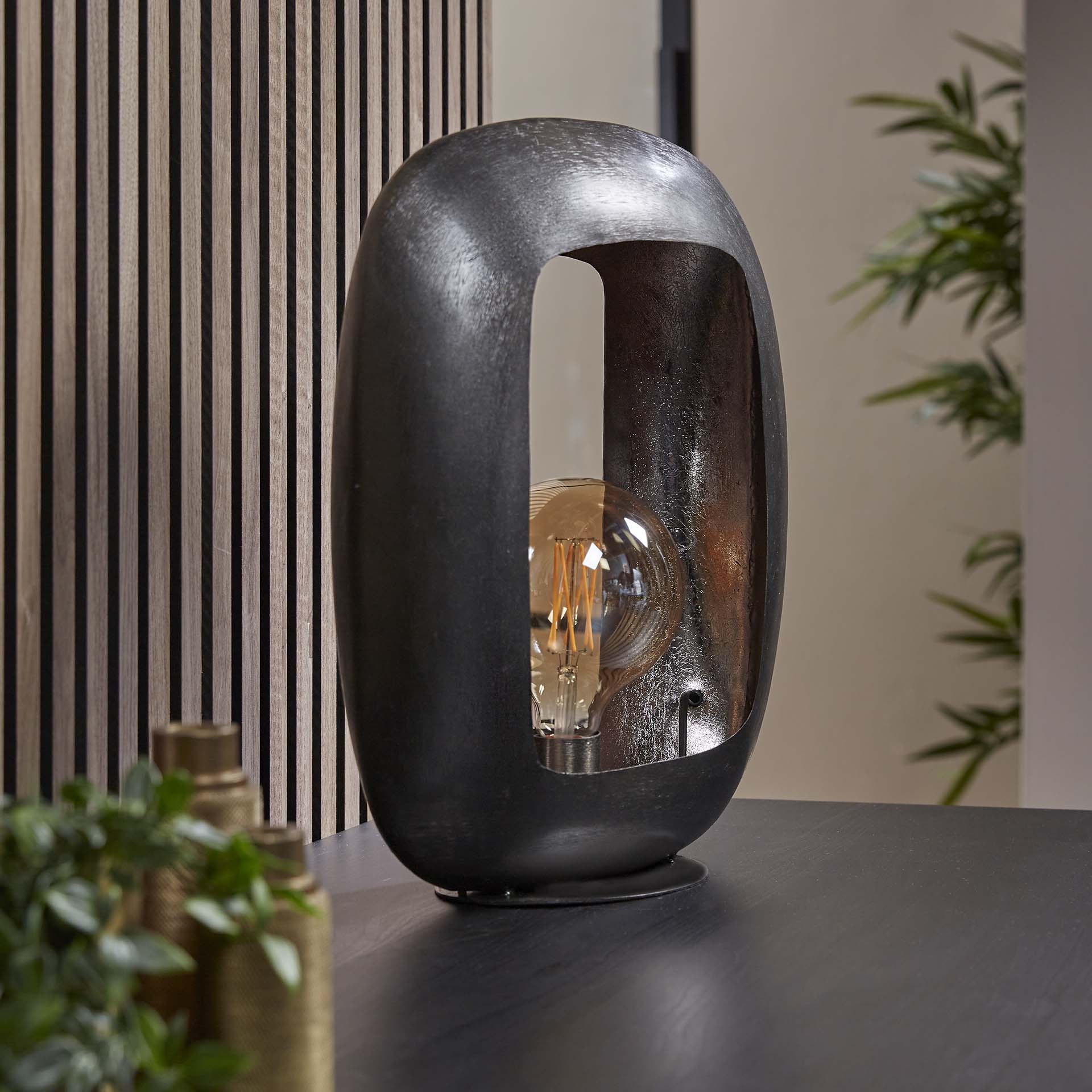 Tischleuchte – Serra Design – Schwarz Nickel