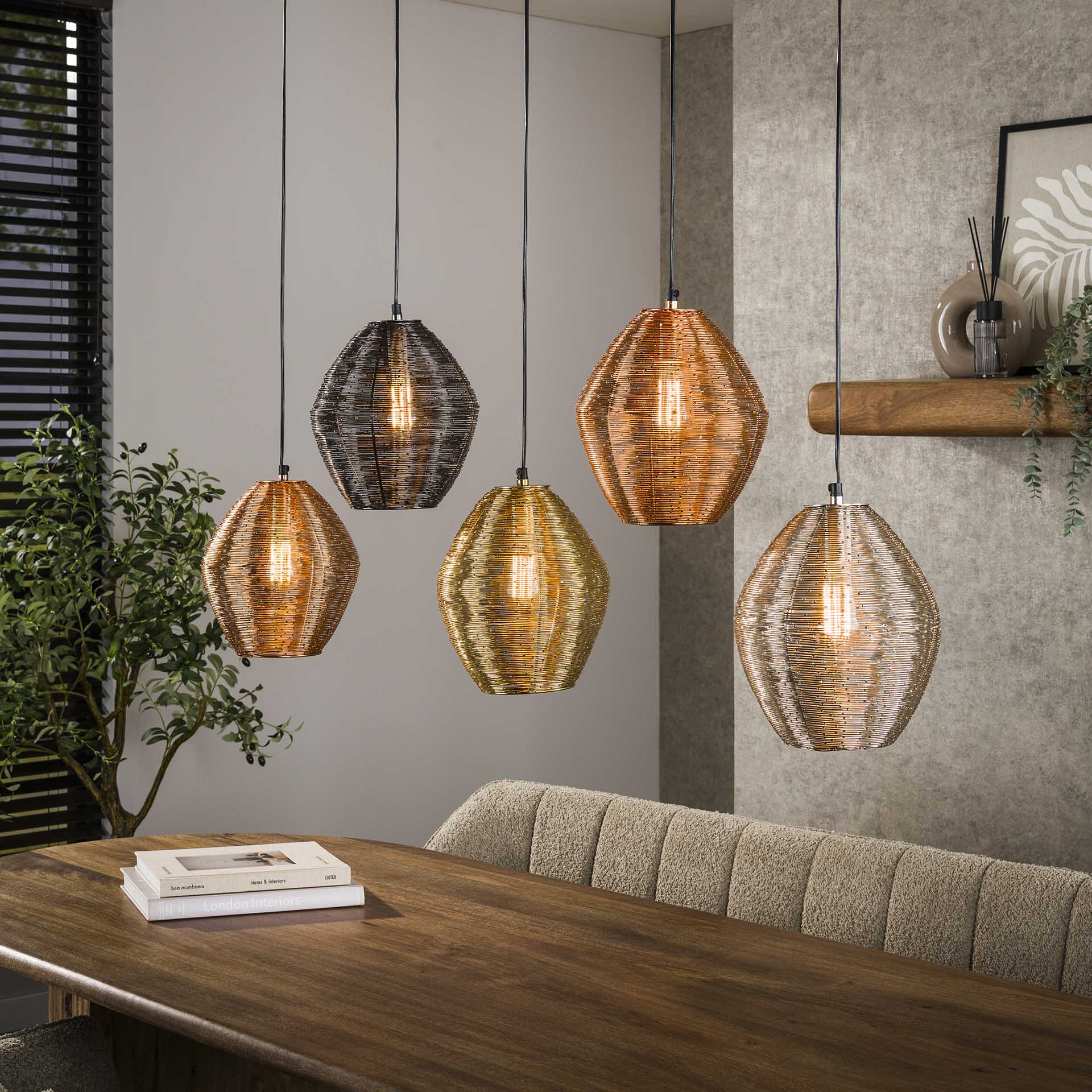 Hängeleuchte – Calda Hue – Matt nickel multi color