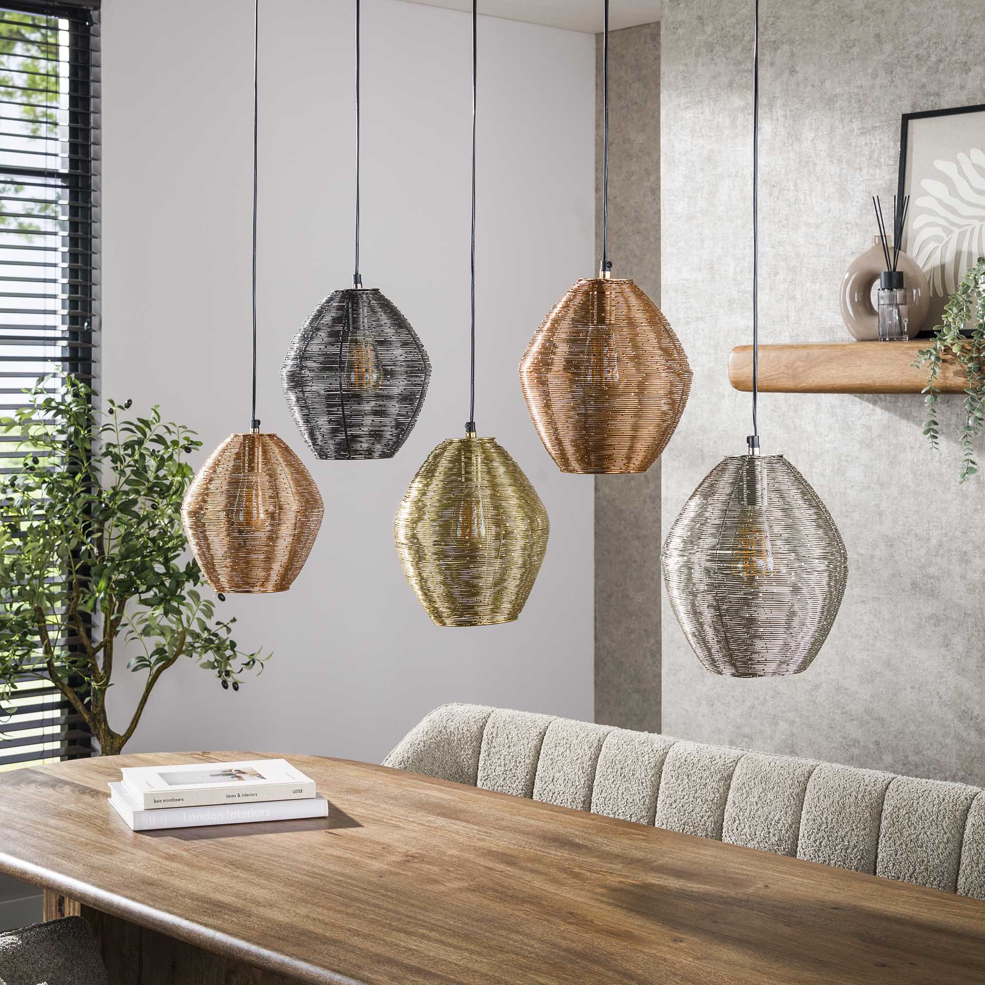 Hängeleuchte – Calda Hue – Matt nickel multi color