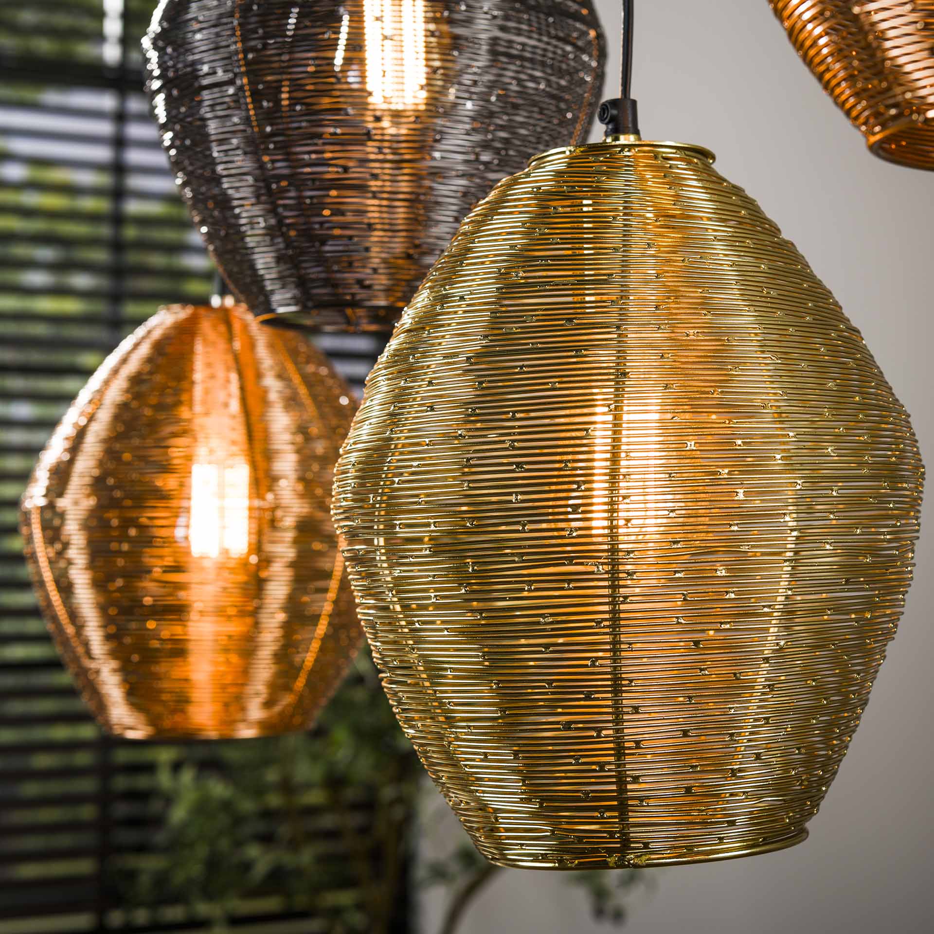 Hängeleuchte – Calda Hue – Matt nickel multi color