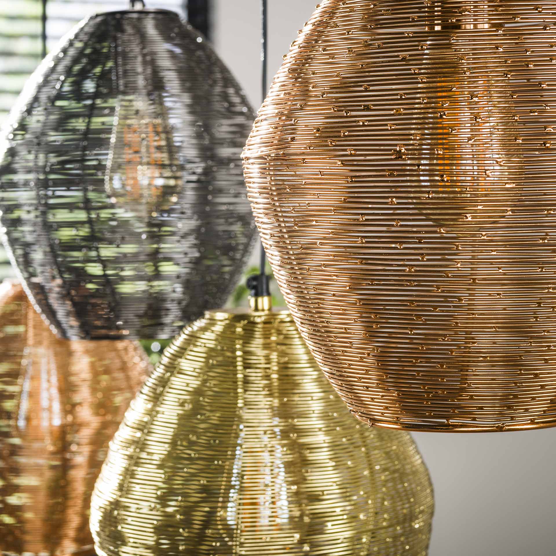Hängeleuchte – Calda Hue – Matt nickel multi color