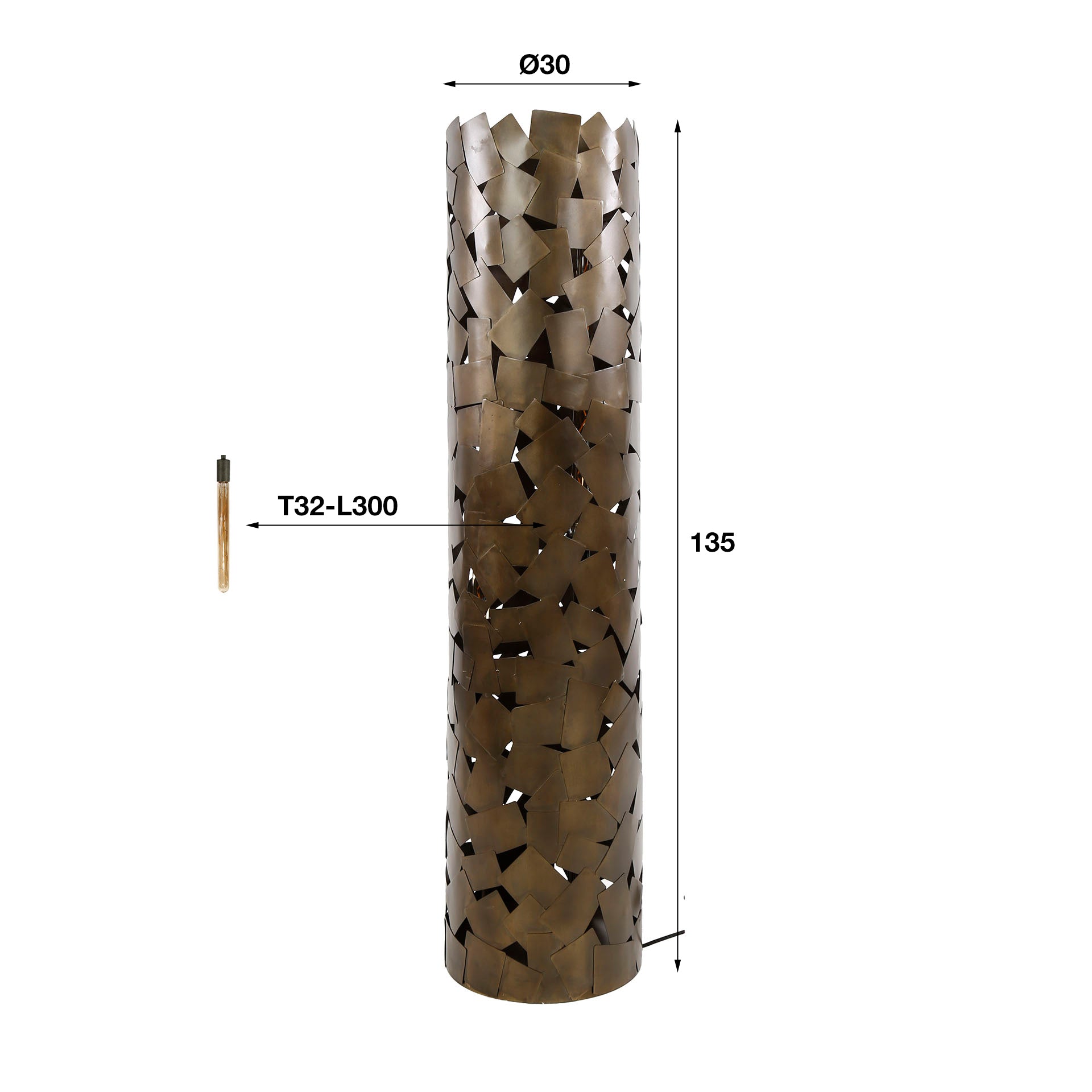 Stehleuchte – Canto Edge – Antike bronze