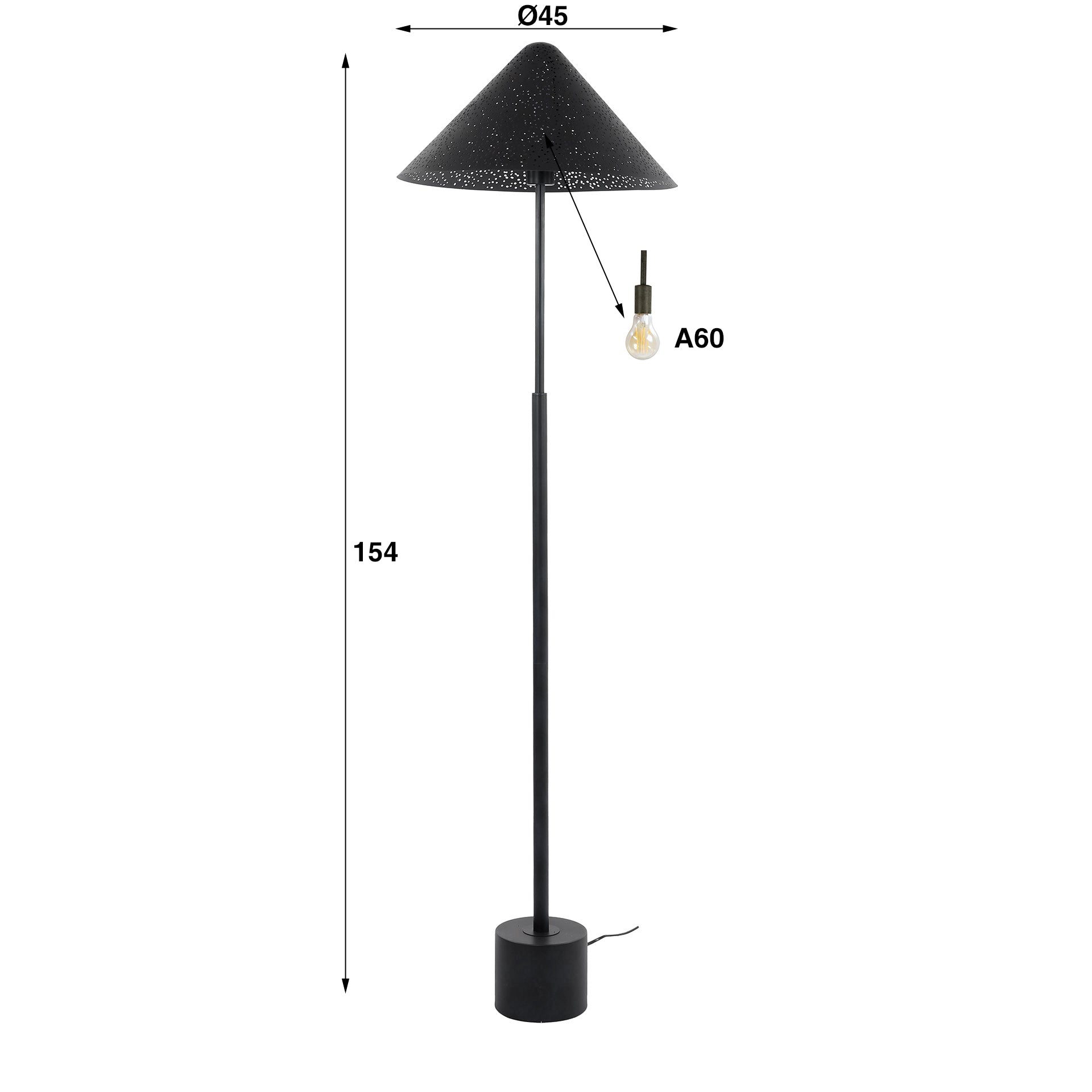 Stehleuchte – Avento Casa – Charcoal
