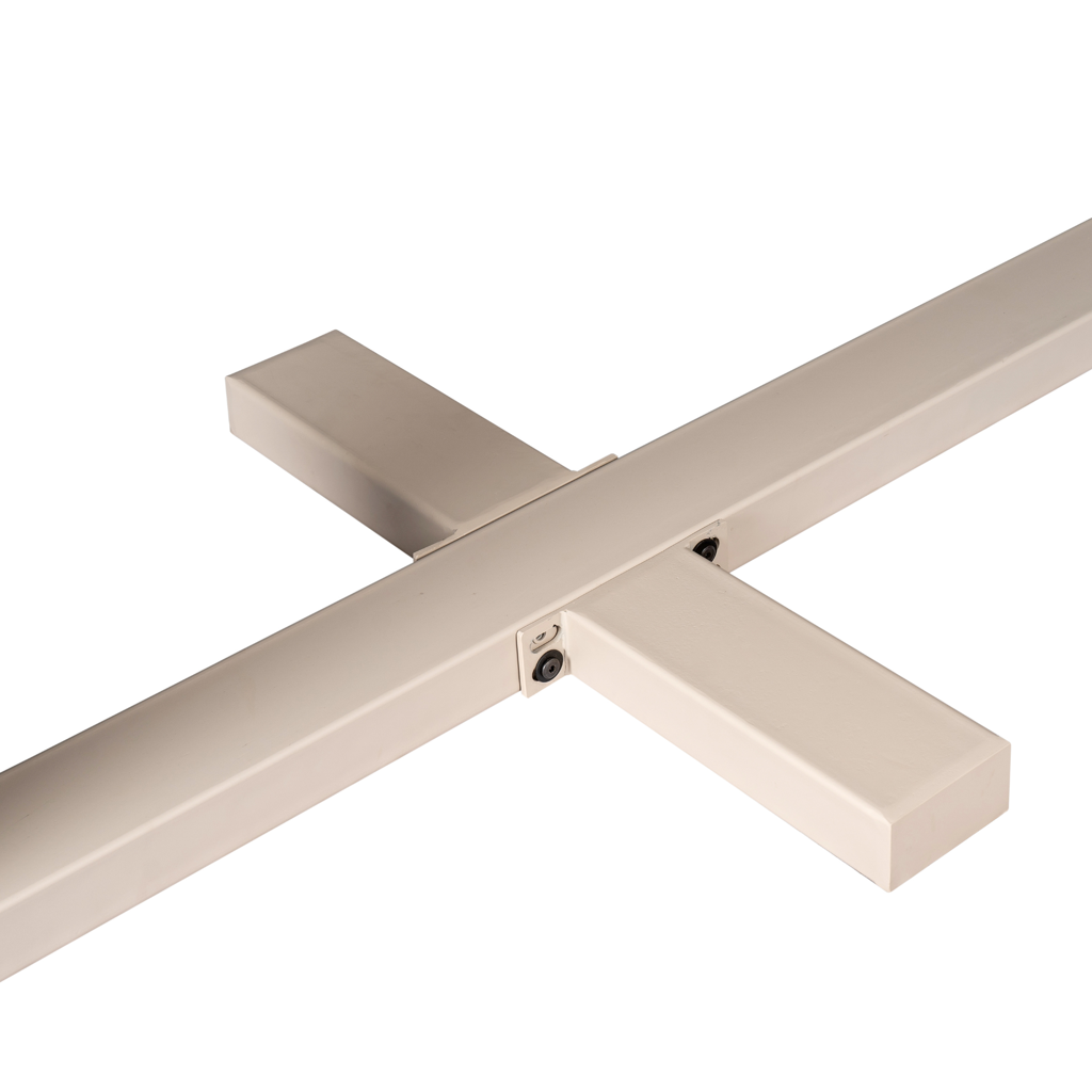 Tischgestell Kreuzbein Sand – elegantes Metallgestell mit Sandfinish, 180 x 80 x 73 cm, passend für Tischplatten 160–240 cm