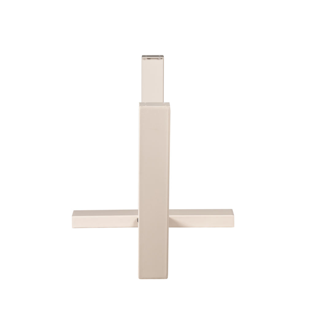 Tischgestell Kreuzbein Sand – elegantes Metallgestell mit Sandfinish, 180 x 80 x 73 cm, passend für Tischplatten 160–240 cm
