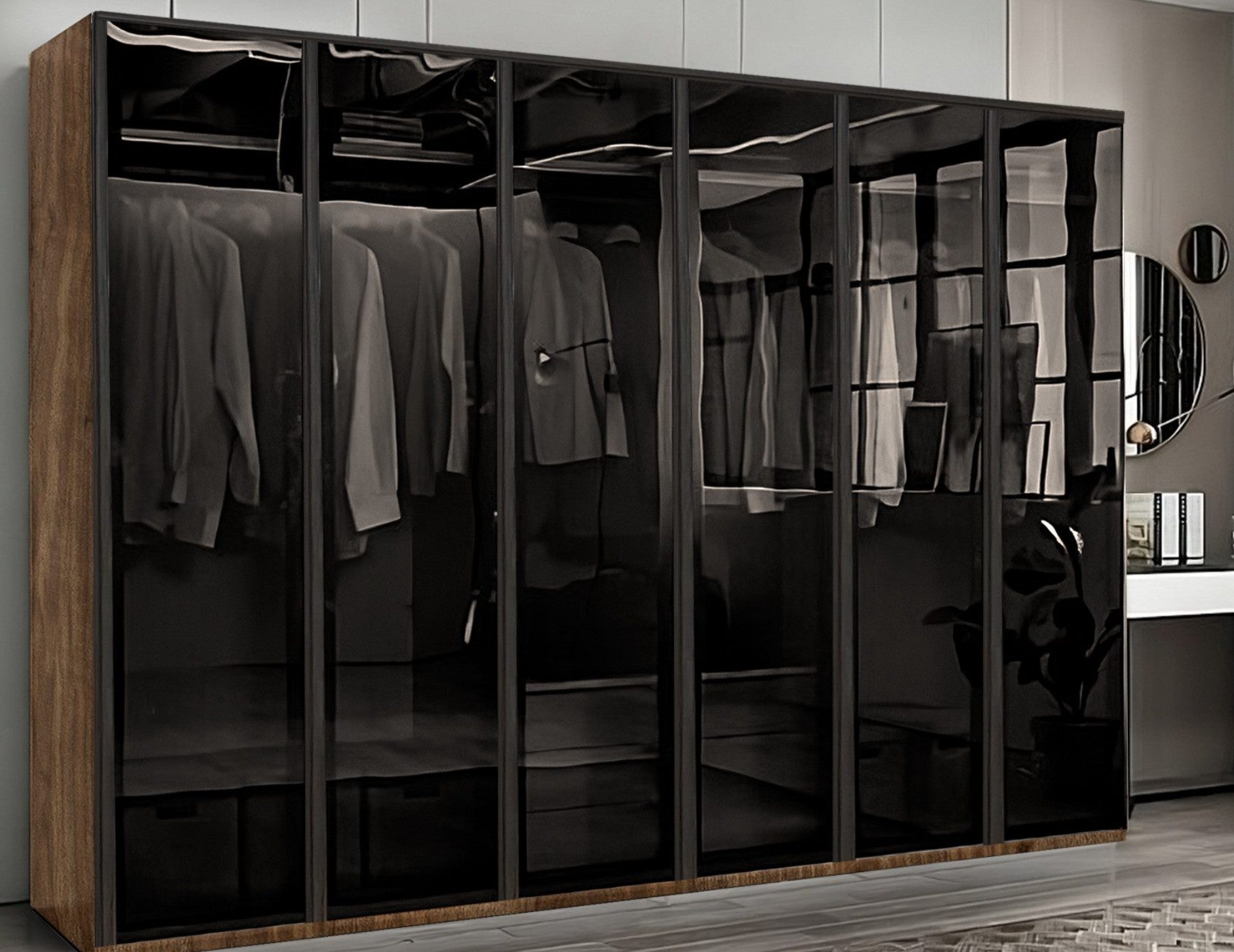 Kleiderschrank Monaco 6-Türig inkl. Zubehör 300cm Breit
