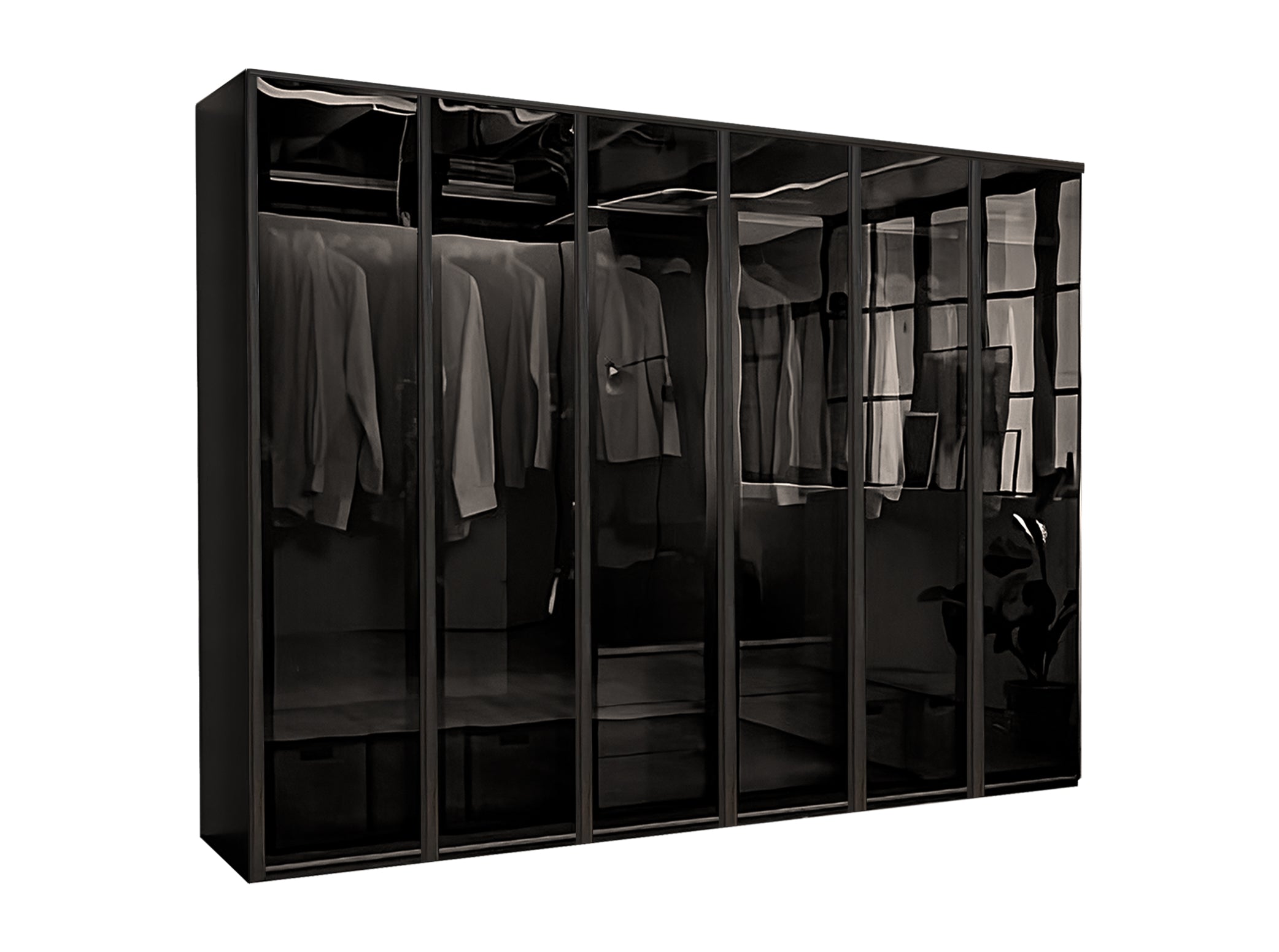 Kleiderschrank Monaco 6-Trg inkl. Zubehör 300cm Breit