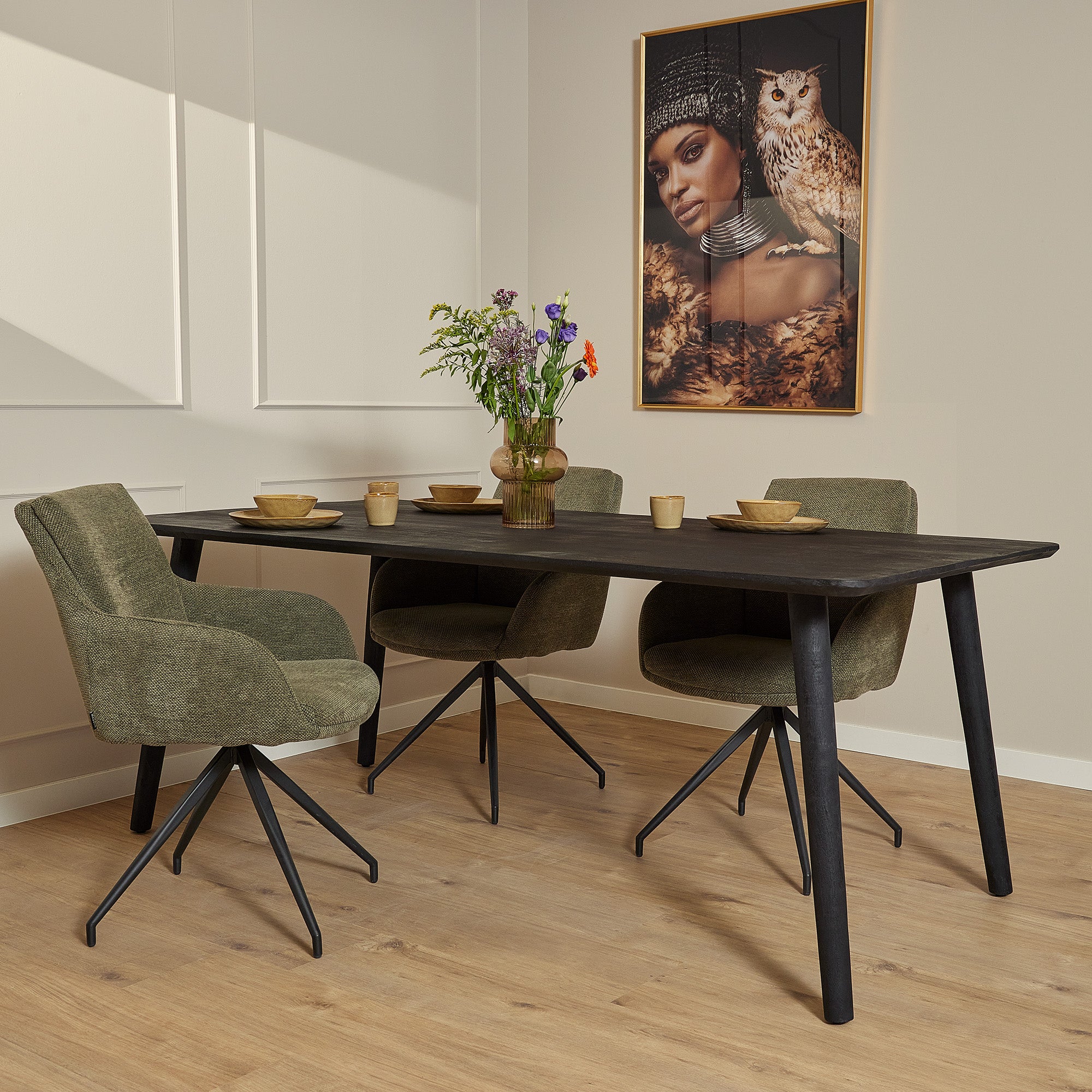 Esstisch Raven Schwarz | 200 cm