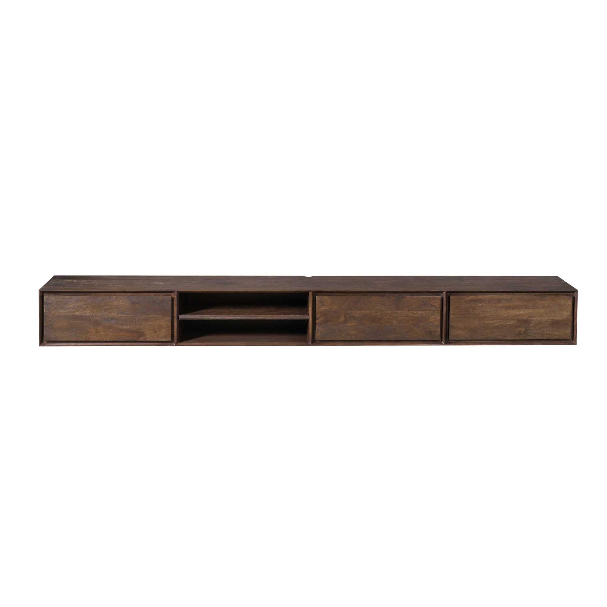 Schwebendes TV-Möbel Ambiance Brown | 280 cm