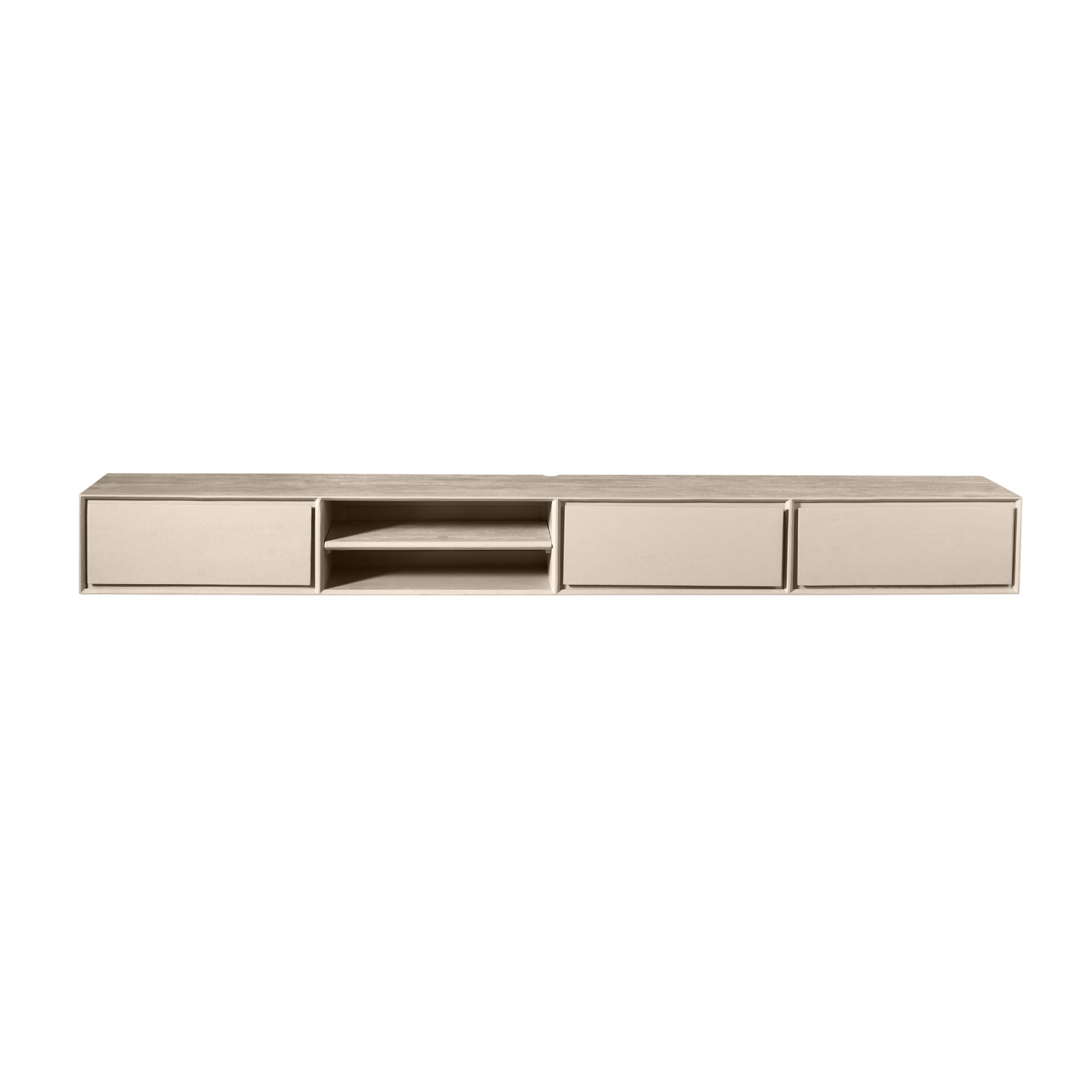 Schwebendes TV-Möbel Ambiance Sand | 240 cm