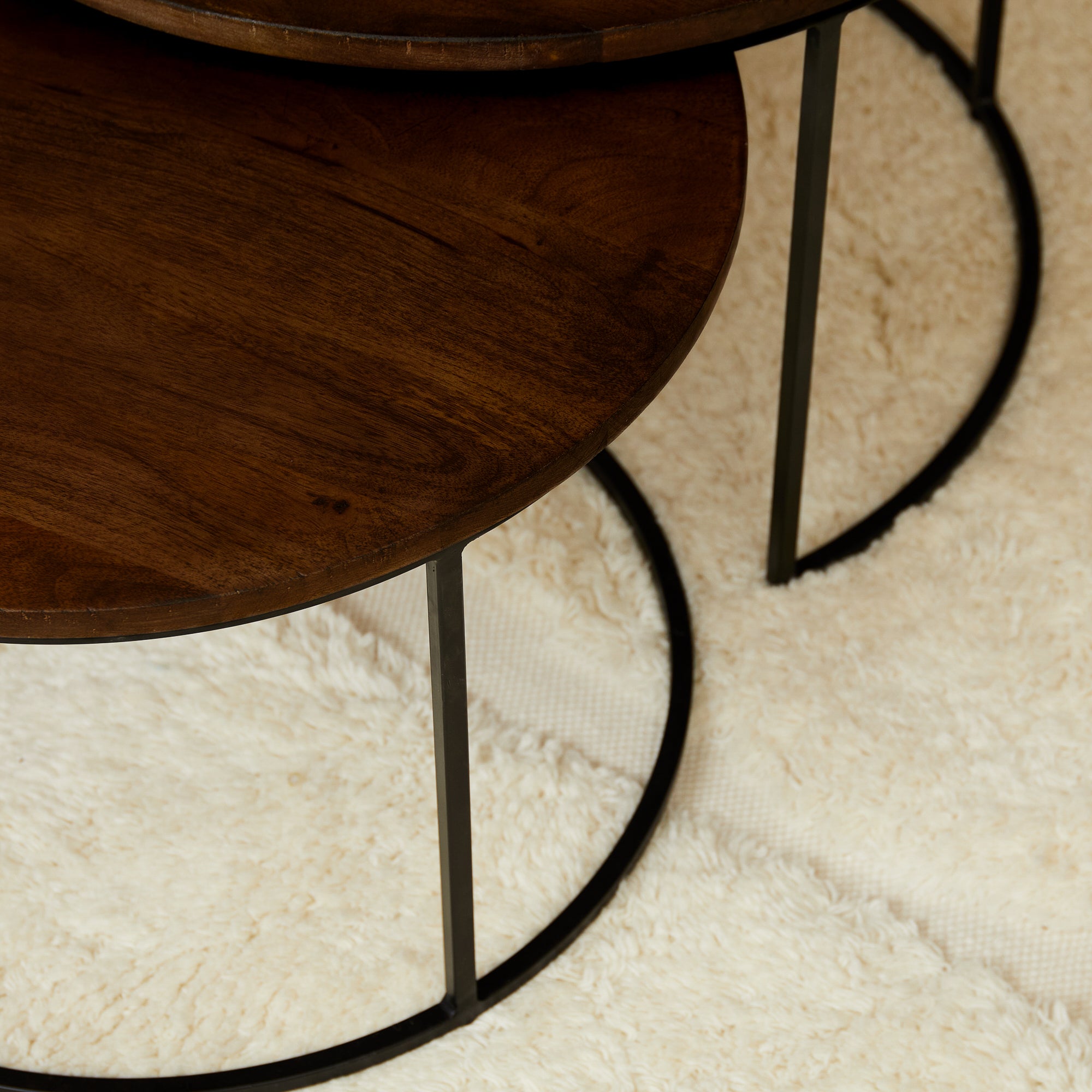 CouchtischMandy Braun | 70 cm | Set von 2