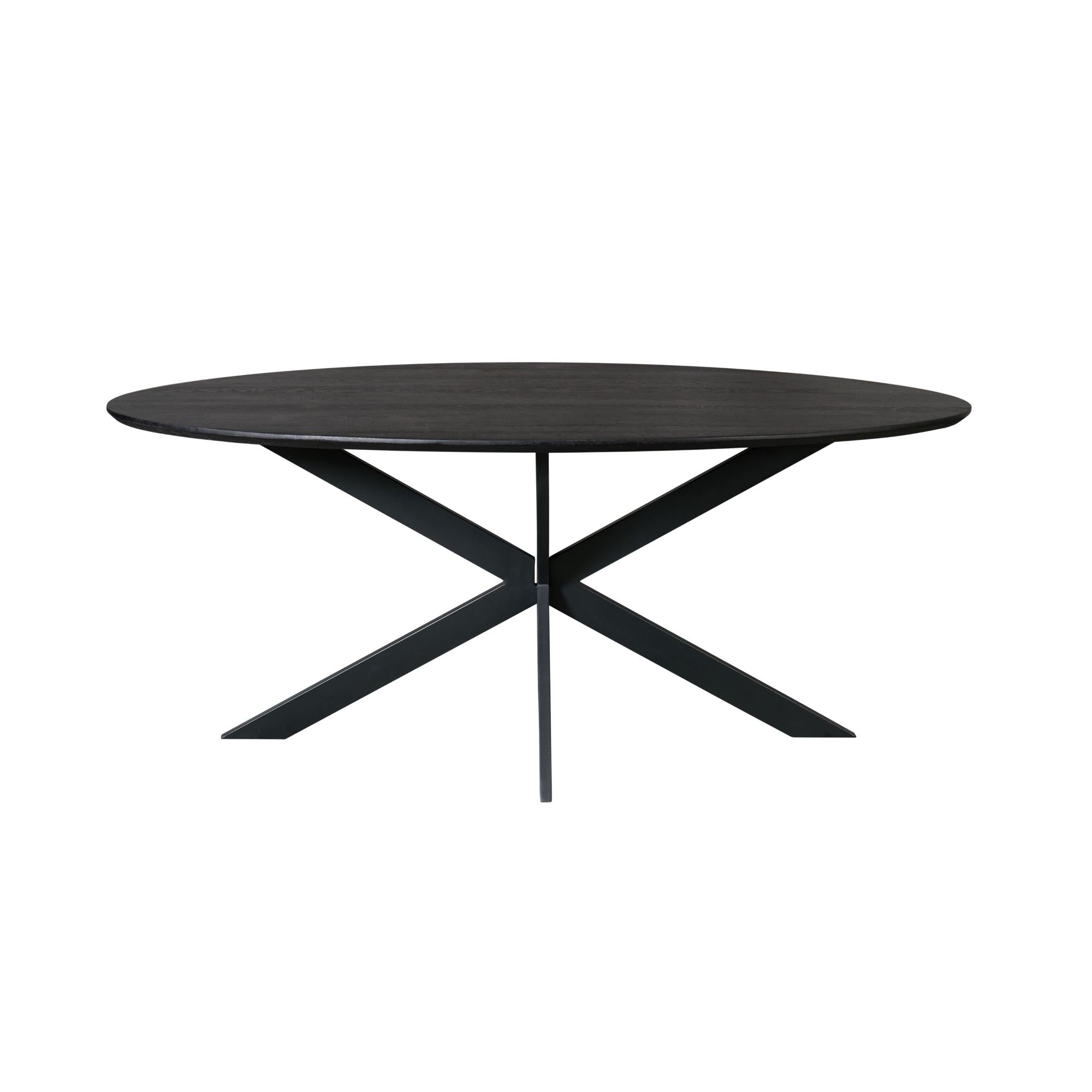 Eichen Esstisch Ferris | Oval 180 cm | Schwarz