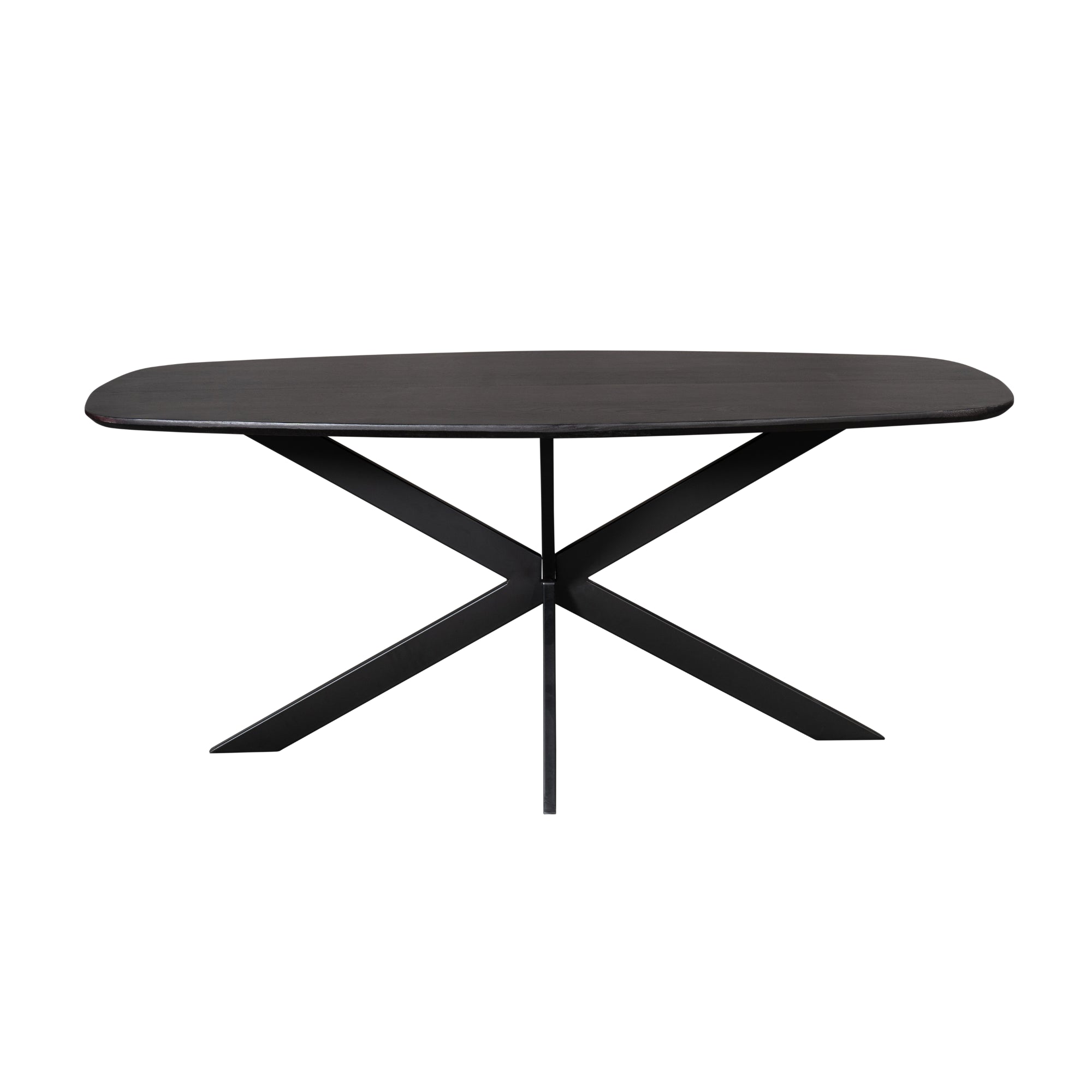 Eichen Esstisch Evoque | Dänisch Oval 180 cm | Schwarz