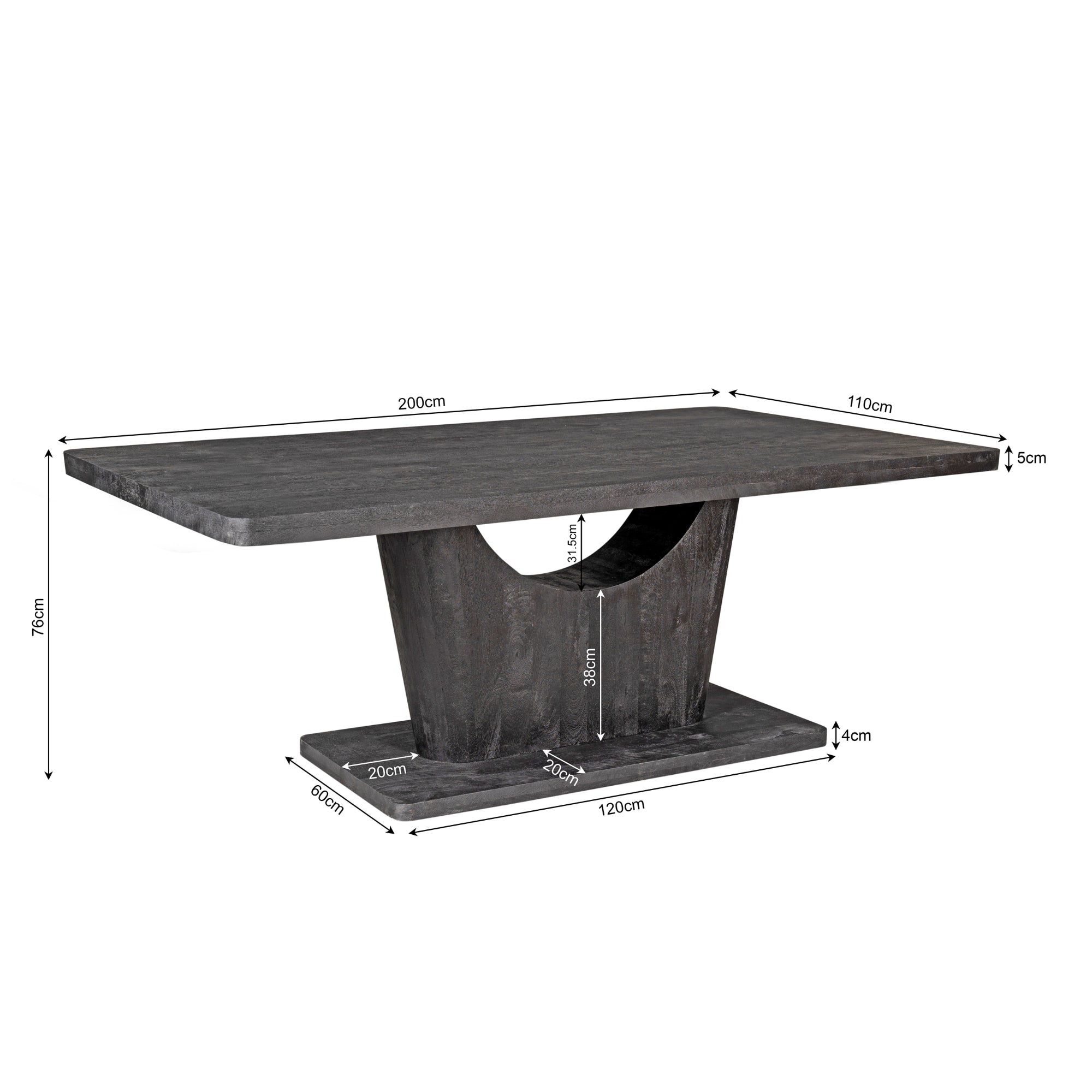 Esstisch CocoMer | 200 cm | Braun