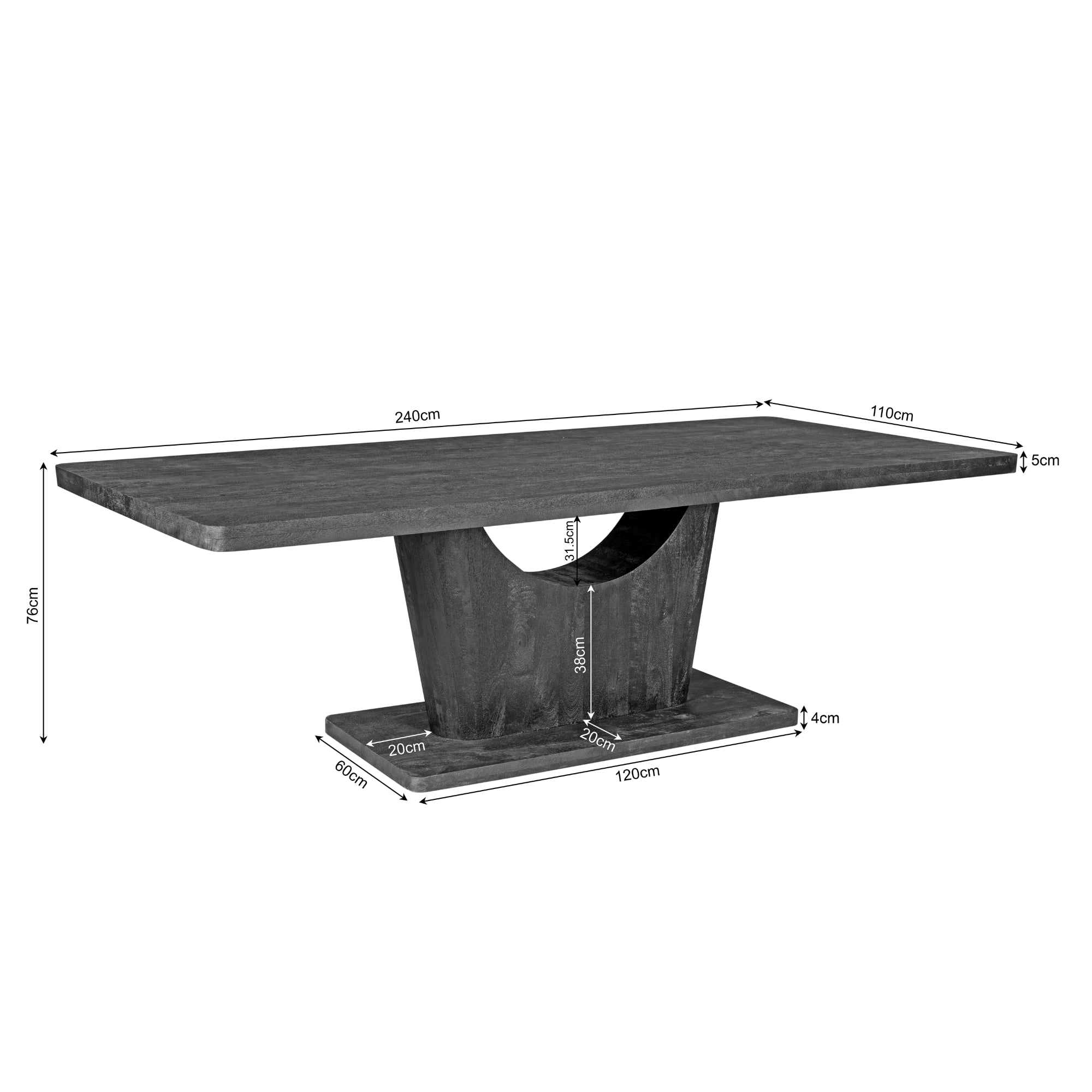 Esstisch CocoMer Braun  240 cm