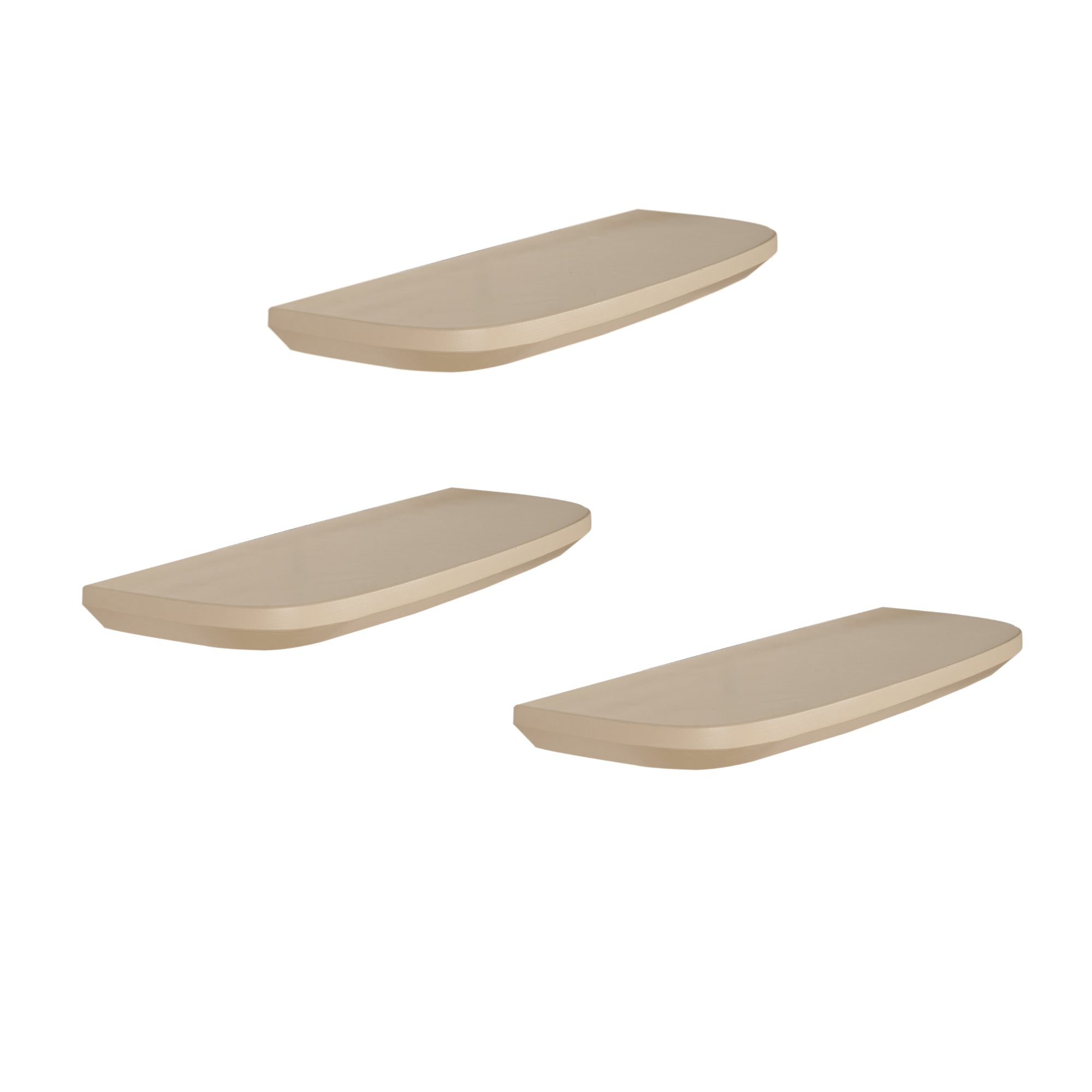 Wandregal Gusta Sand | 60 cm | Set von 3