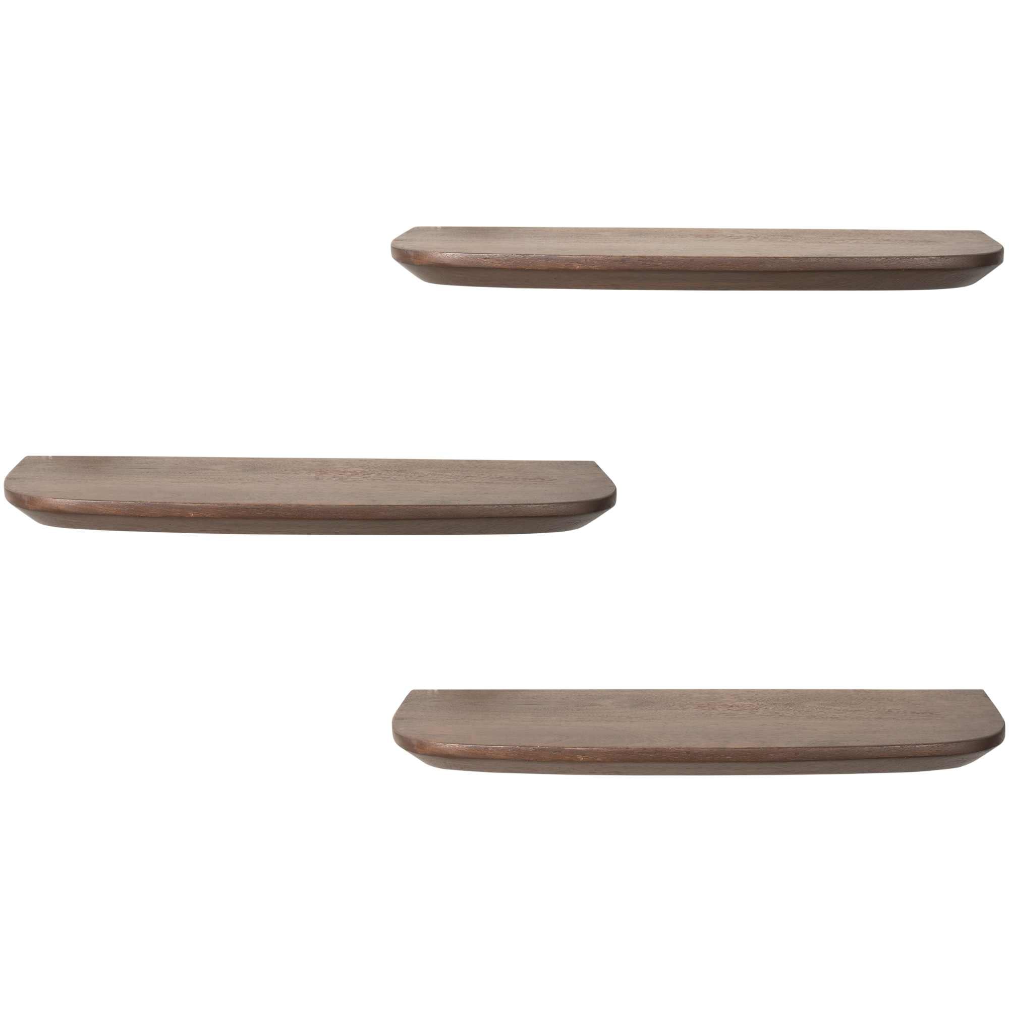 Wandregal Gusta Braun | 60 cm | Set von 3