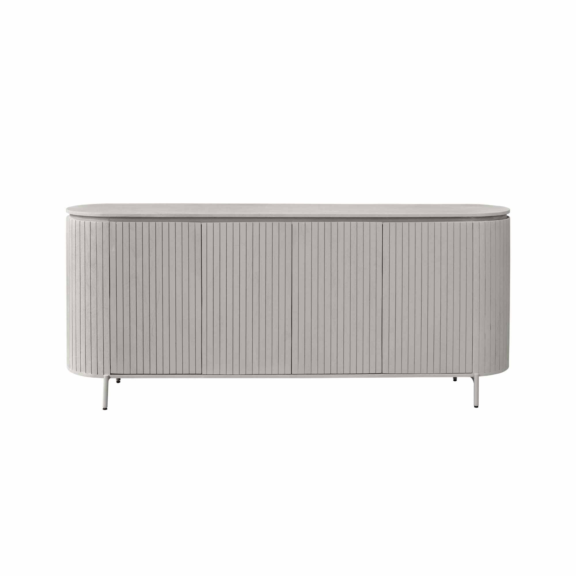 Sideboard Sole – Modernes Dressoir mit vertikalen Lamellen & 4 Türen, 210 x 45 x 90 cm