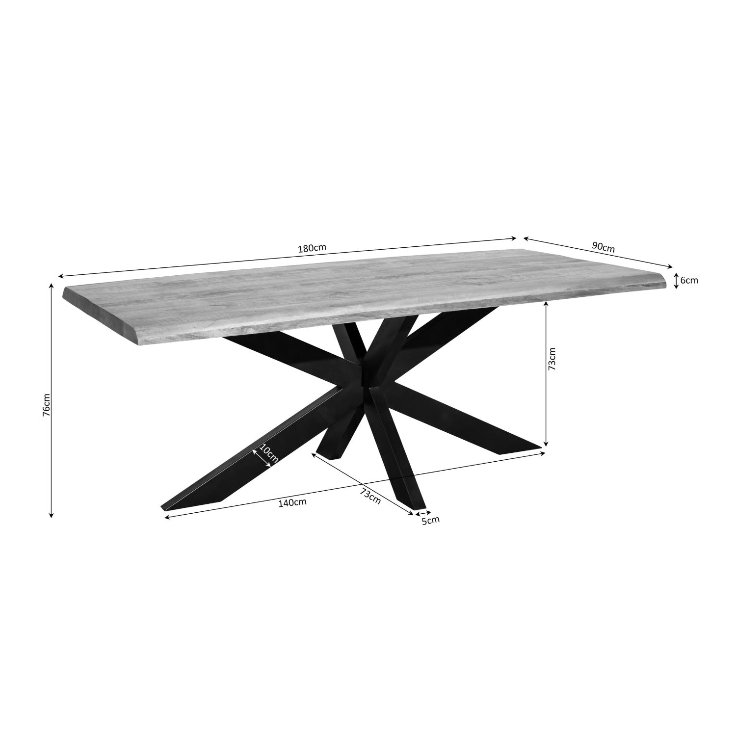 Baumkantentisch Delta | 180 cm