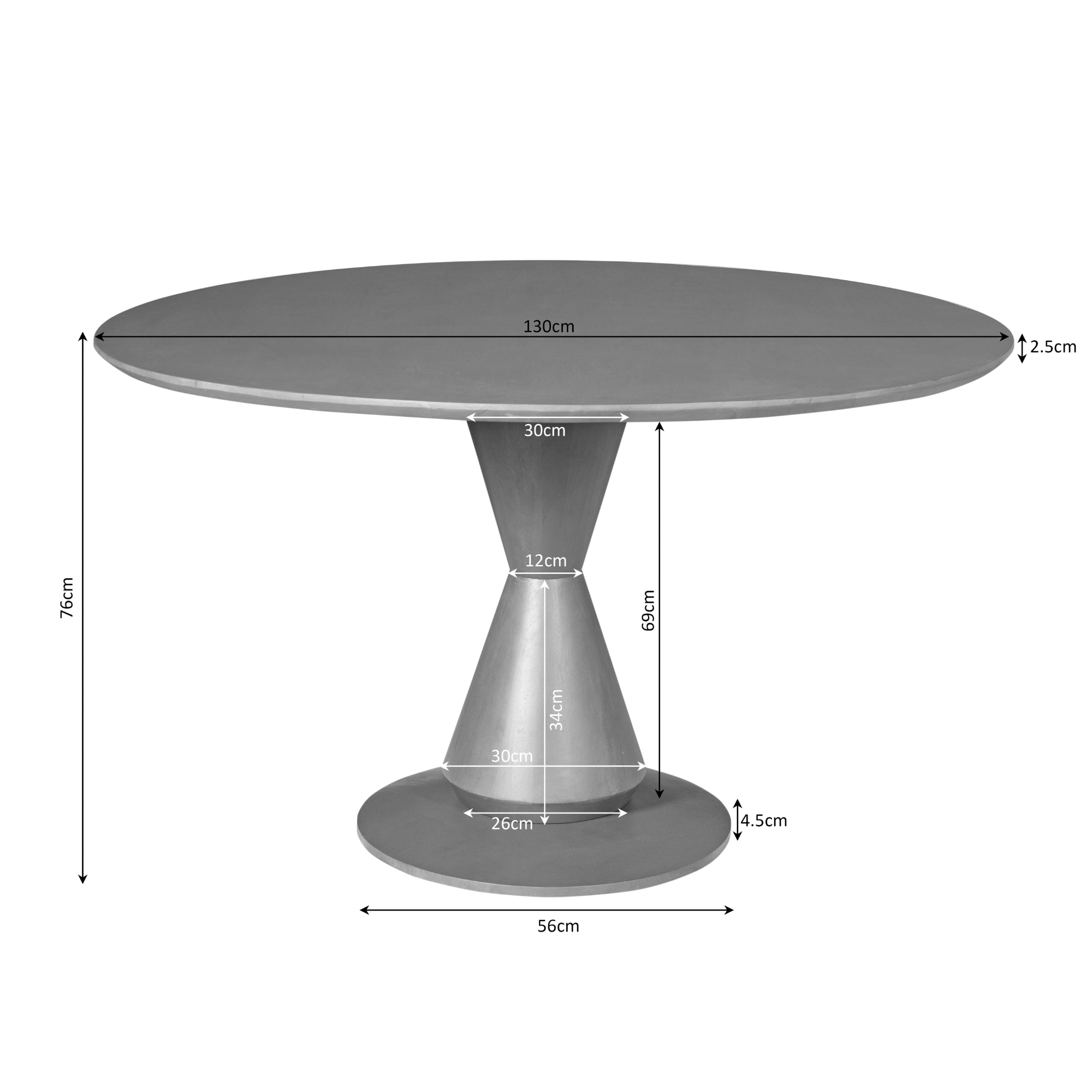 Esstisch Lima Braun | 130 cm | Rund