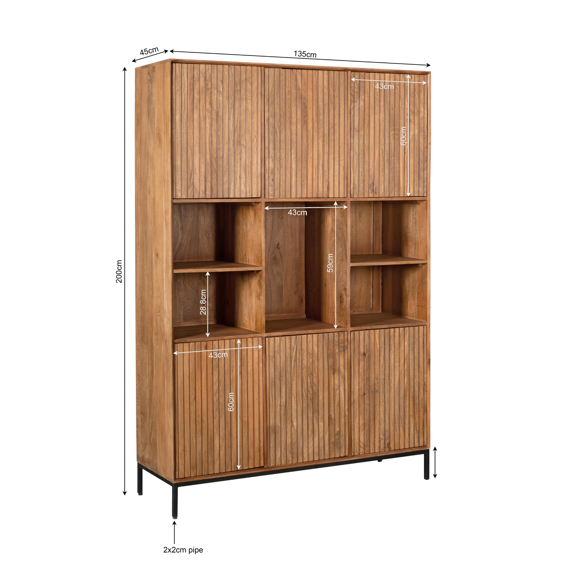 Schrank Mandy XL Natur | 135 cm