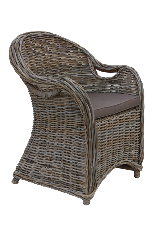 Armstuhl Parma - 65x65x87 - Koboo Grau/Mokka - Rattan